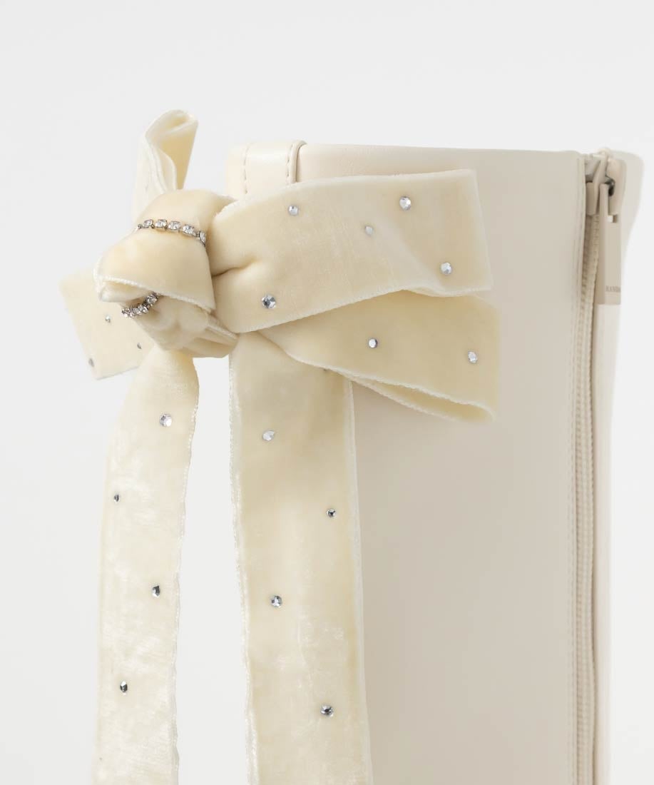 RANDA｜【Holiday Collection】晴雨兼用 2WAYビジューベロアリボン