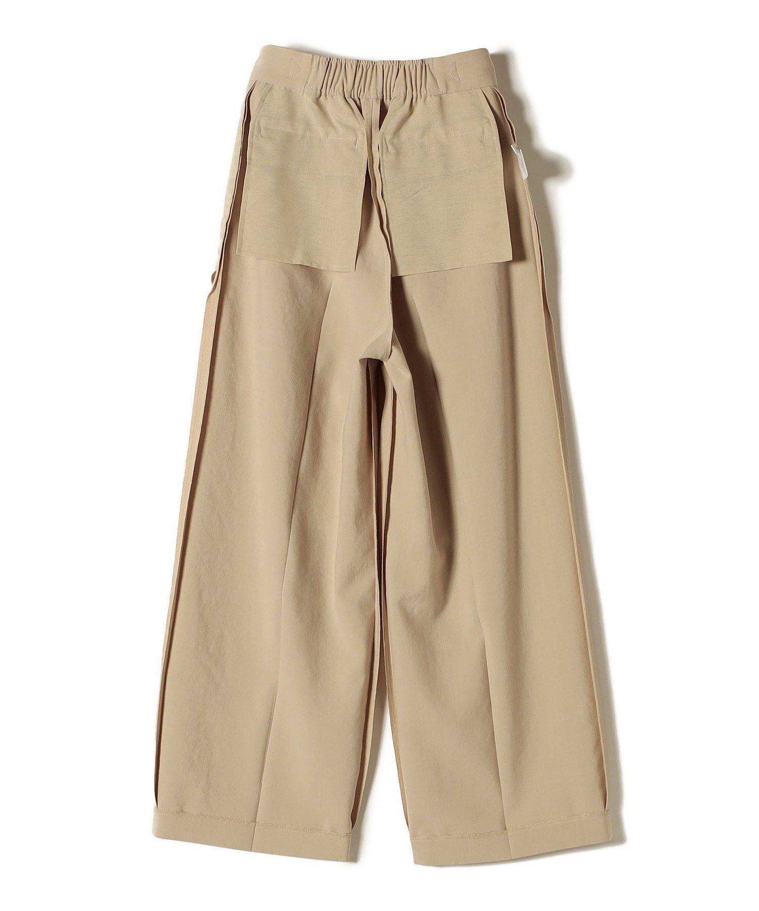 新品 ビアズリー 麻調合繊 前後パンツ 2way ガウチョ ベージュ F 新品 ビアズリー 麻調合繊 前後パンツ 2way ガウチョ ベージュ