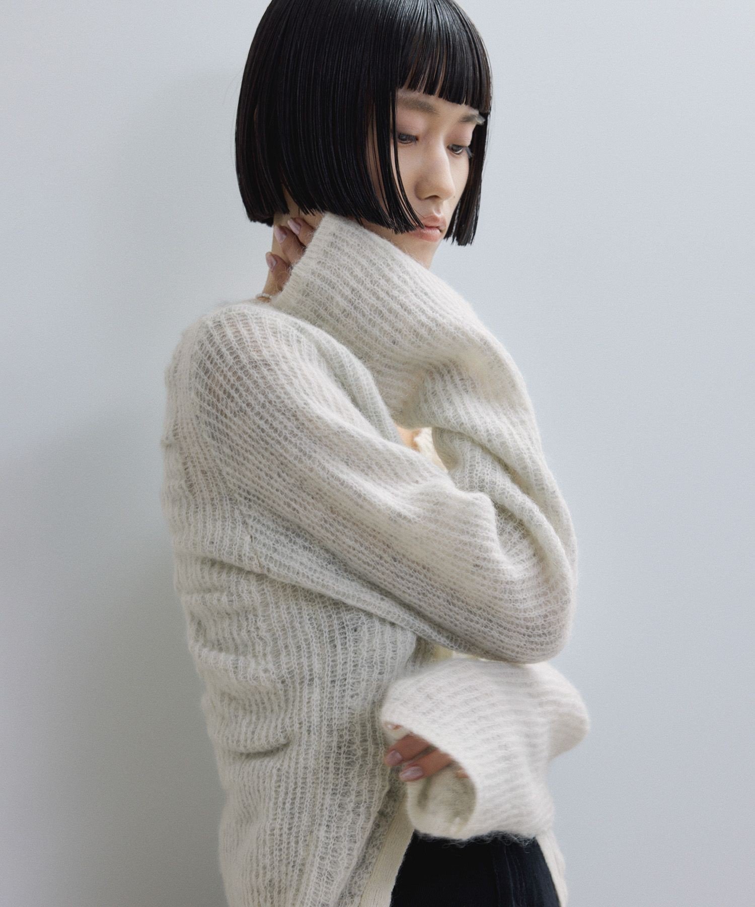 ADAM ET ROPE'｜【WEB限定】ダブルモヘアシャーリングカーディガン