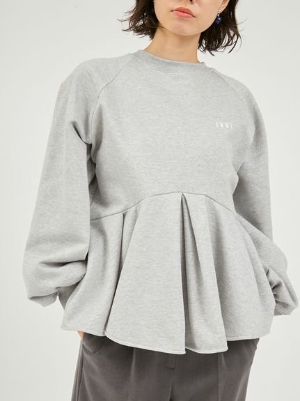 emmi｜ペプラムラメ裏毛プルオーバー | Rakuten Fashion(楽天