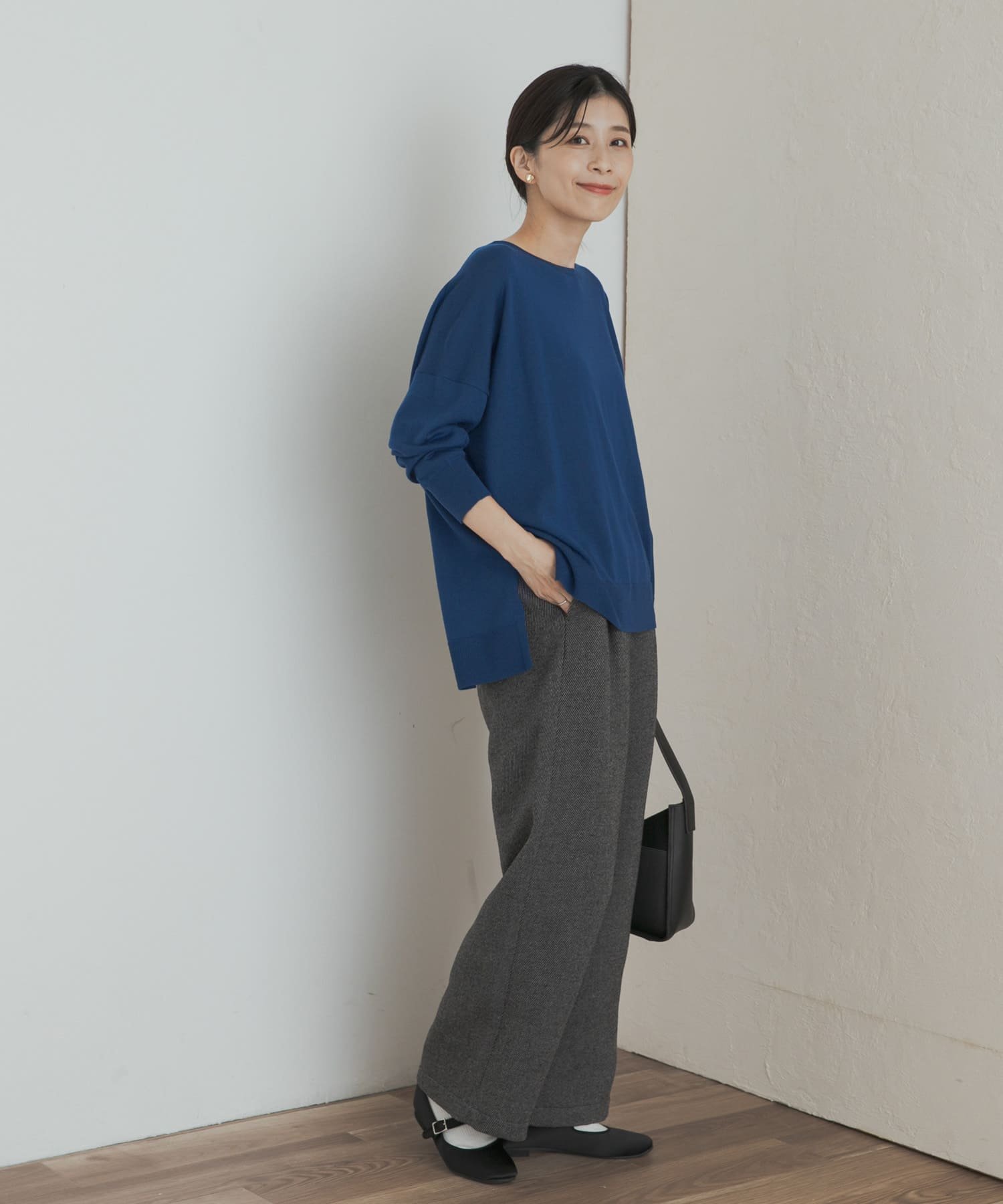 URBAN RESEARCH DOORS｜ウォッシャブルウールワイドプルオーバー