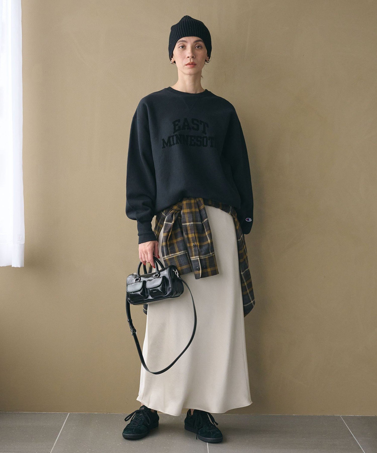 ビューティアンドユース 別注Champion プリント スウェットプルオーバー BEAUTY&YOUTH UNITED ARROWS｜【別注】<Champion>プリント スウェット