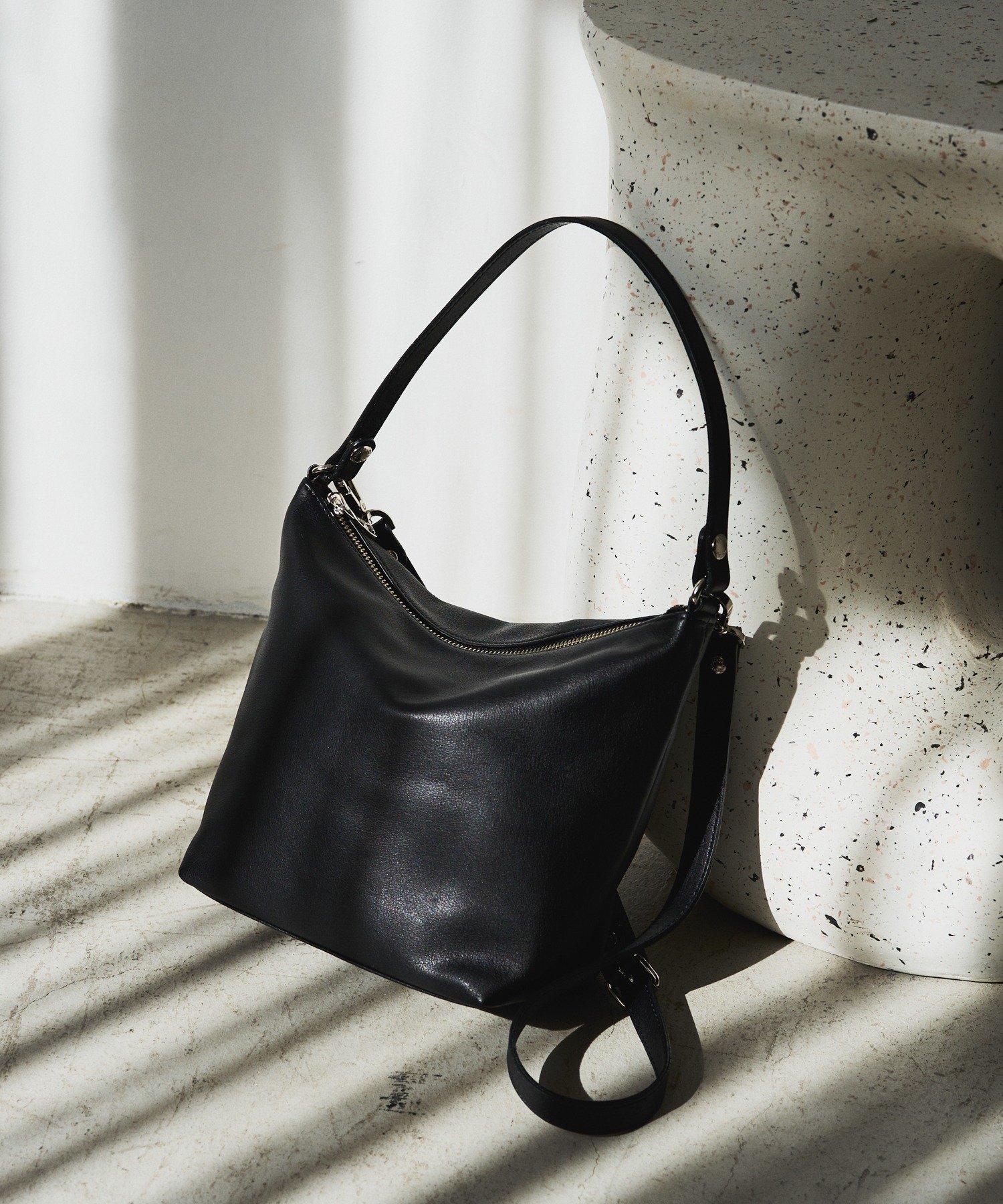 russet｜《3/4~価格改定》ソフトレザーシンプルショルダーバッグ