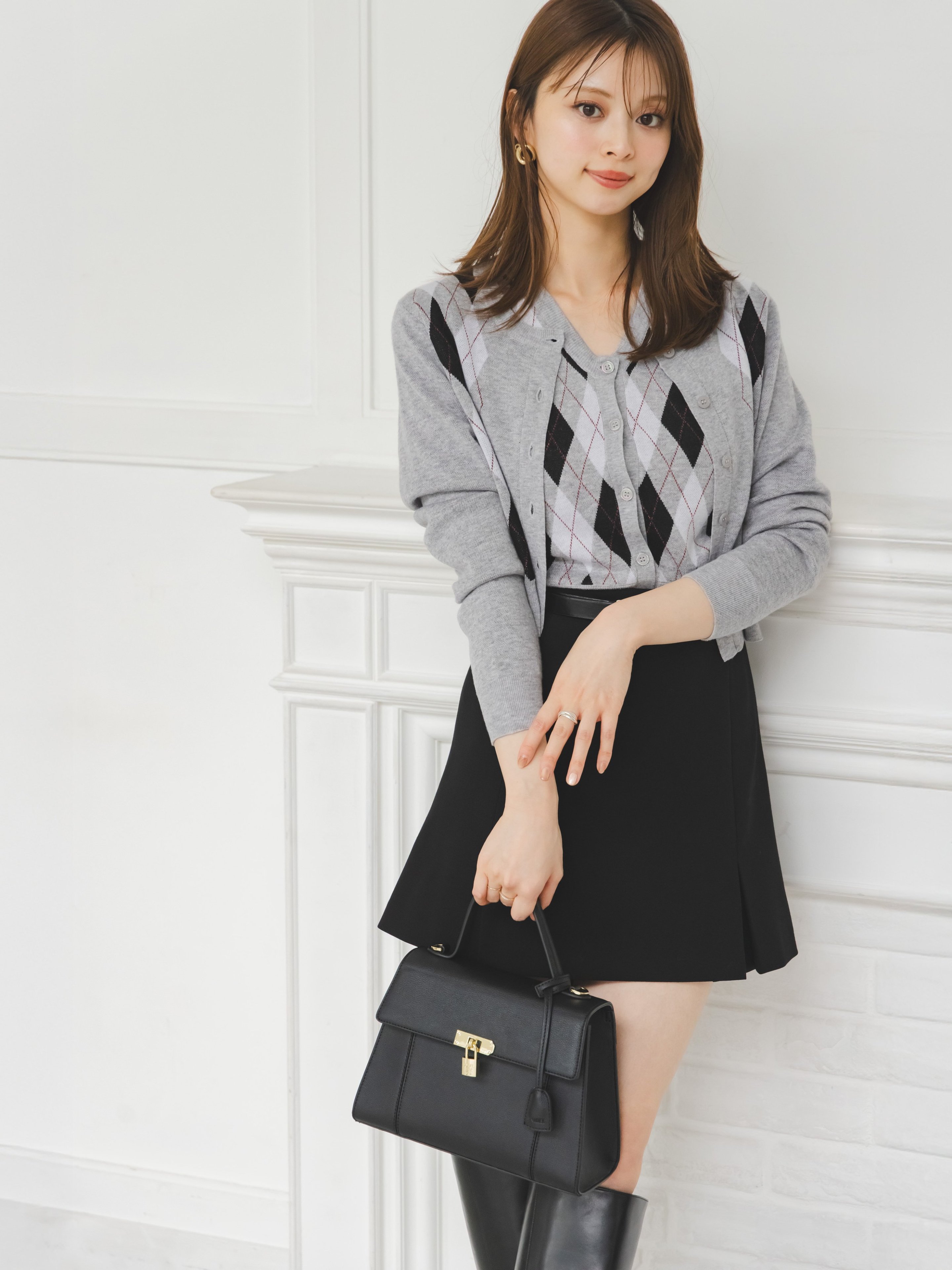 SNIDEL｜アーガイルカーディガン | Rakuten Fashion(楽天ファッション