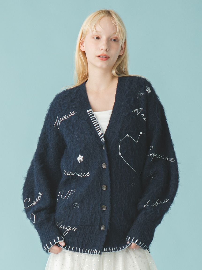 FURFUR｜スターモチーフ刺繍カーディガン | Rakuten Fashion(楽天