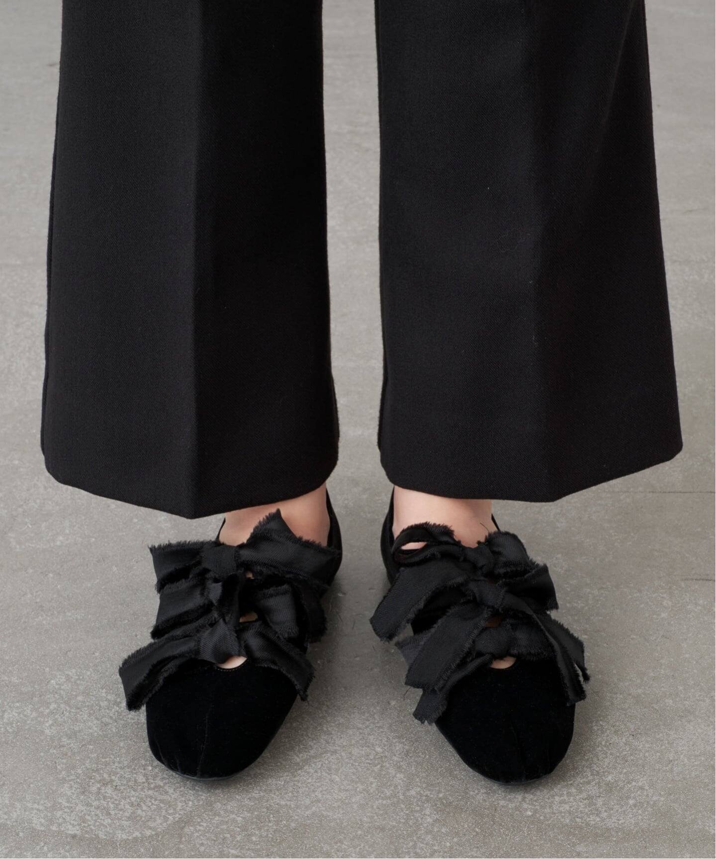 LE TALON｜《追加》GRISEサテンリボンバレリーナ | Rakuten Fashion