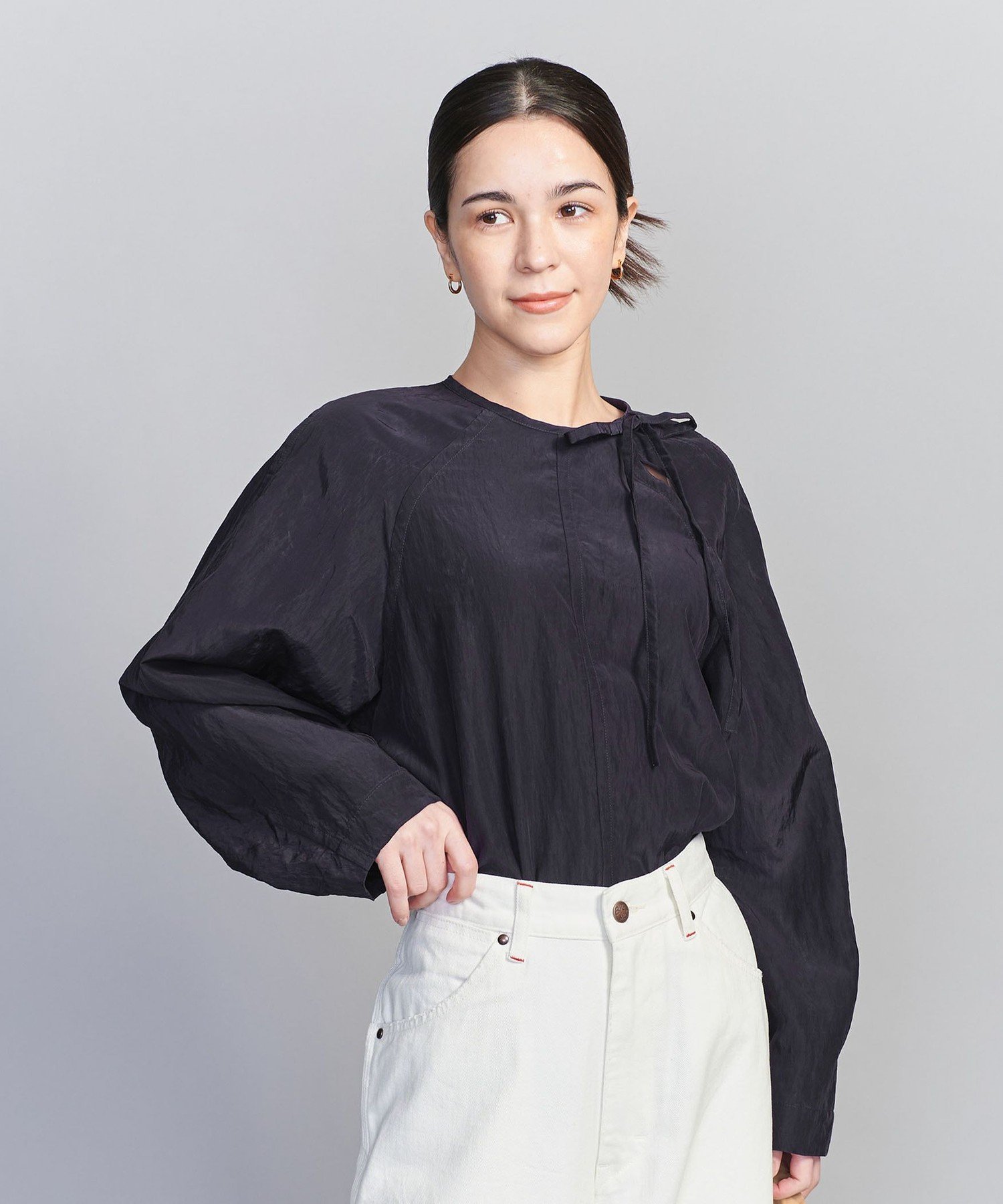 UNITED ARROWS LTD. OUTLET｜キュプラ リボンタイノーカラーブラウス