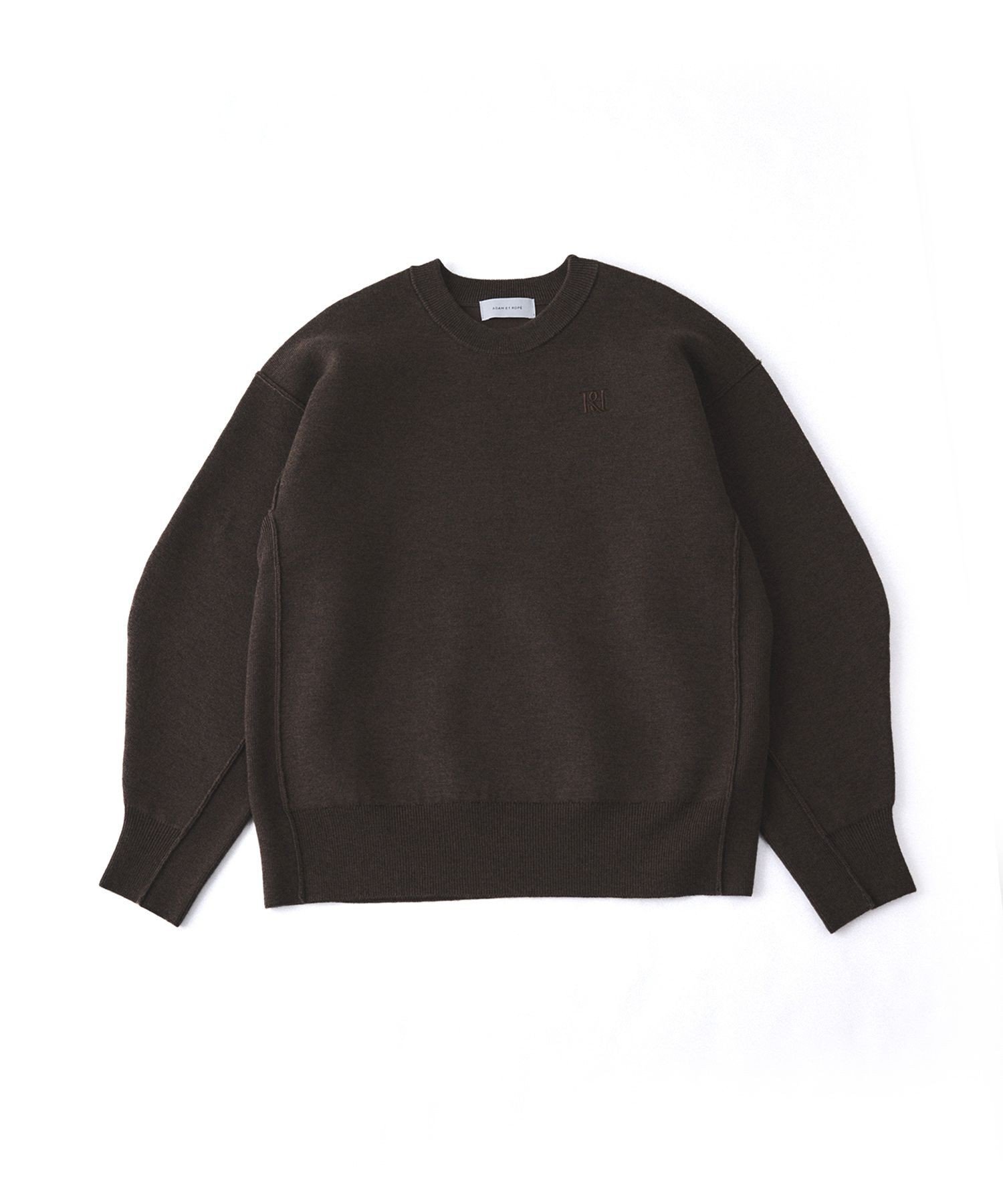 ADAM ET ROPE'｜【サステナブル】ロゴパッチスウェットニット