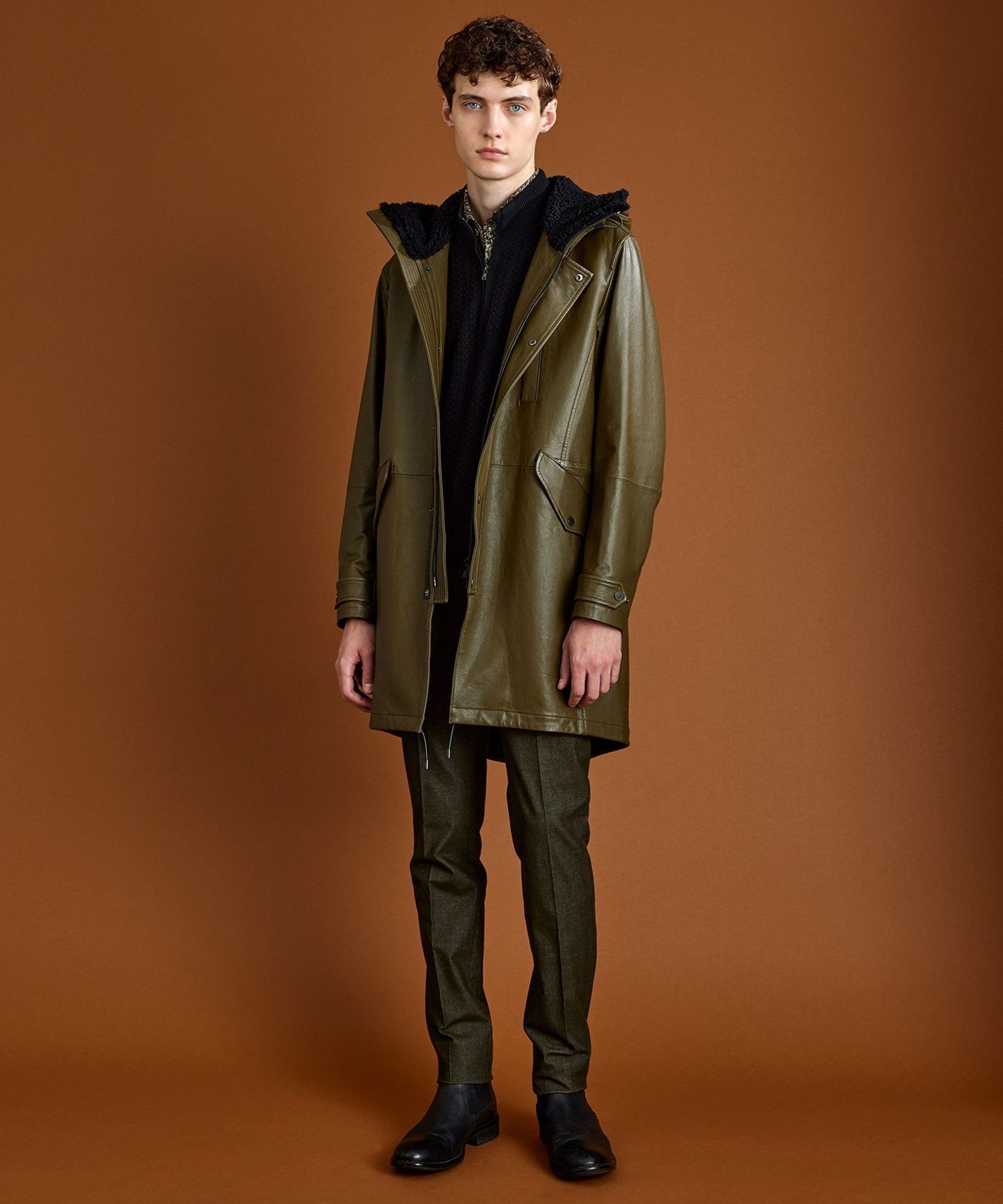 JOSEPH ABBOUD｜ベジタブルラムスキンレザーコート | Rakuten Fashion