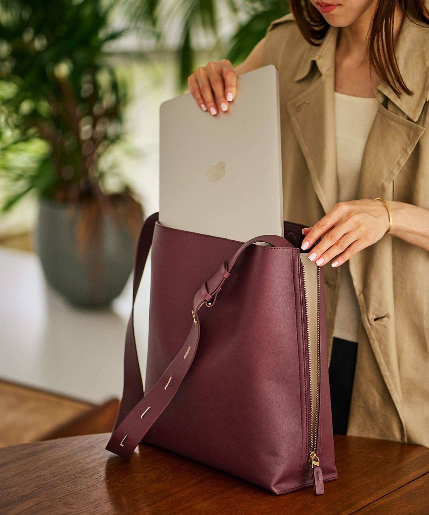 ROPE'｜【A4対応】【通勤】【E'POR】Y BAG Shoulder Large(サイド