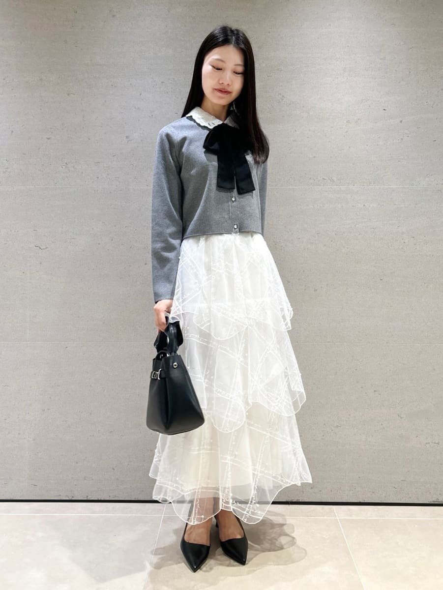 CELFORD｜【WEB限定】デタッチャブルレースカラーカーディガン