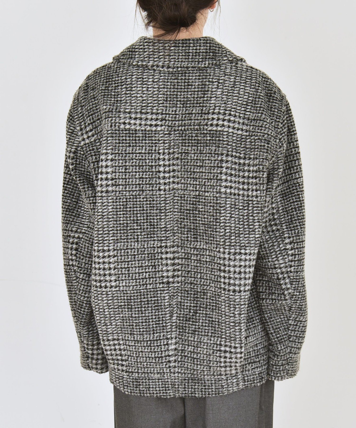 SHIPS｜quaranciel: ボンディング チェック ライダース コート