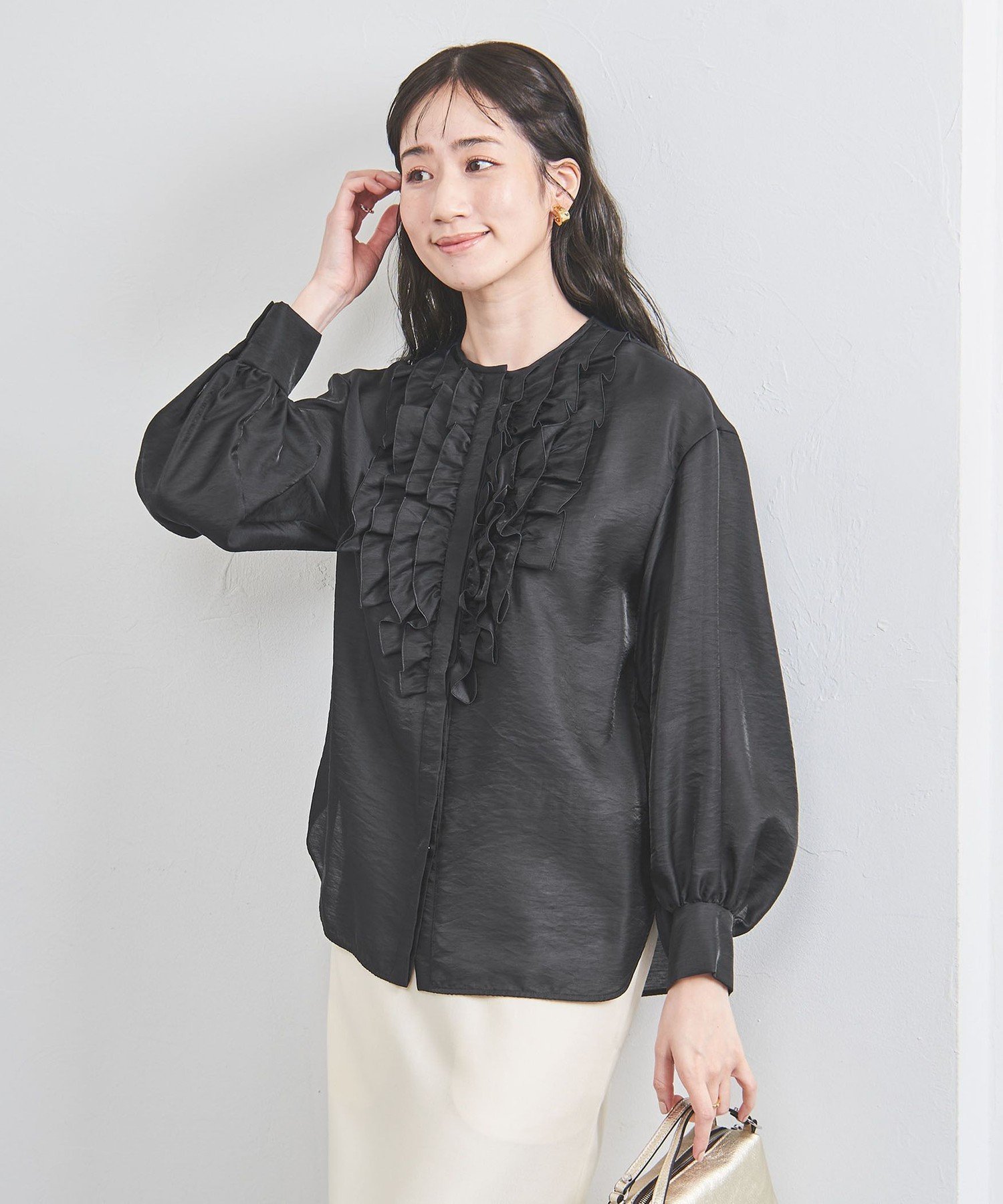 UNITED ARROWS LTD. OUTLET｜オーガンジー フリル&ボウタイ ブラウス