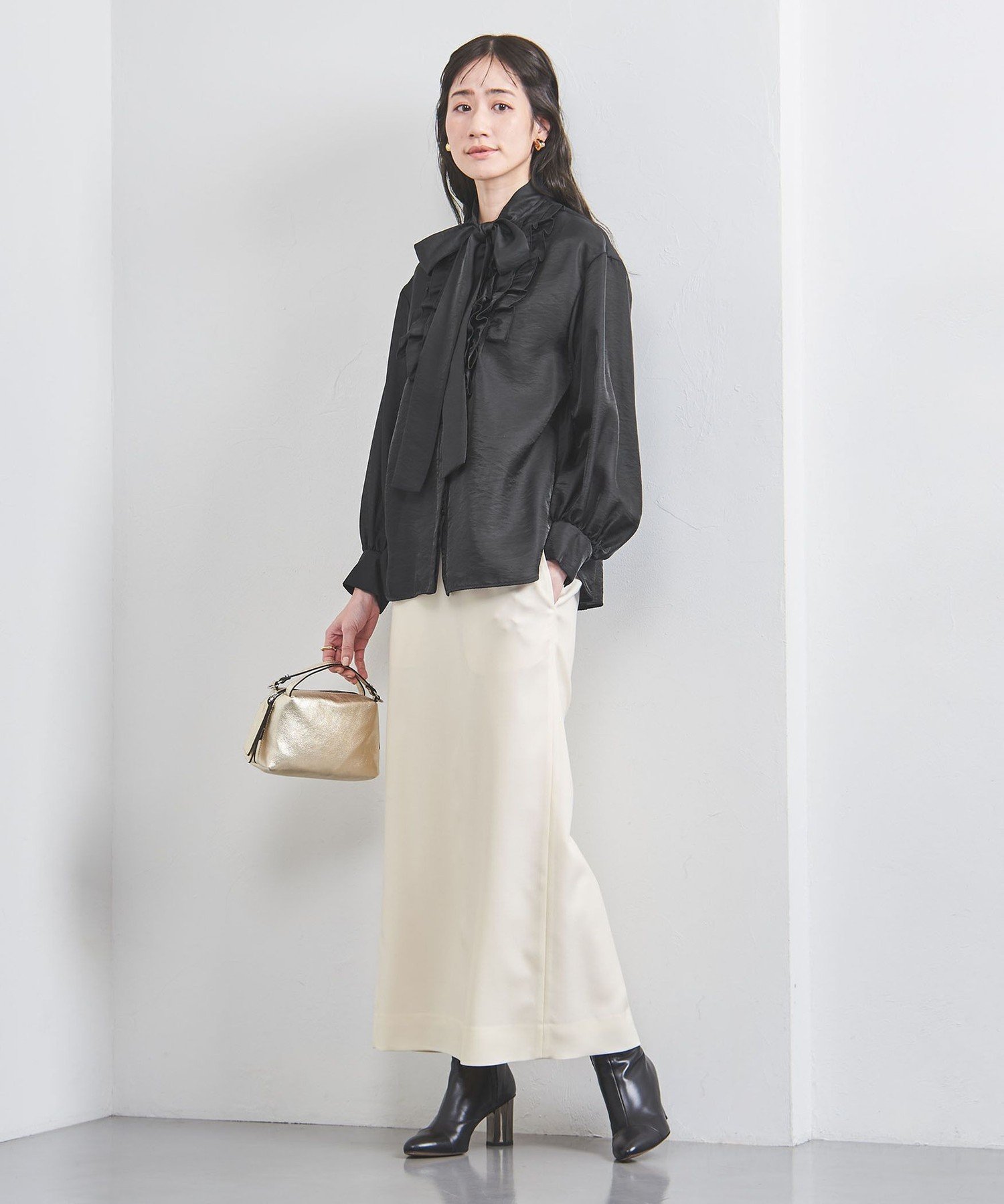 UNITED ARROWS LTD. OUTLET｜オーガンジー フリル&ボウタイ ブラウス