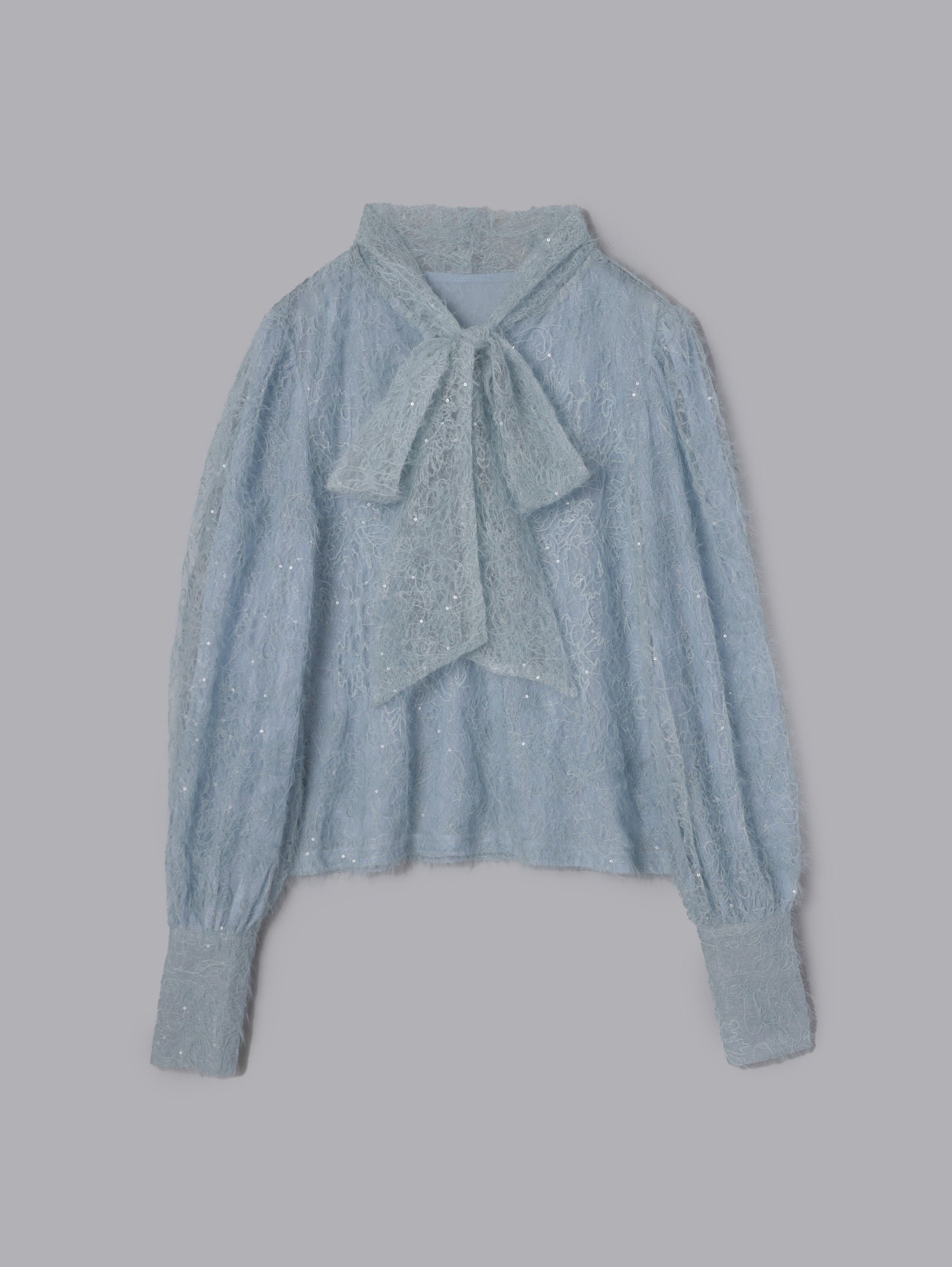 Olu.｜スパンコールレースリボンタイブラウス | Rakuten Fashion(楽天