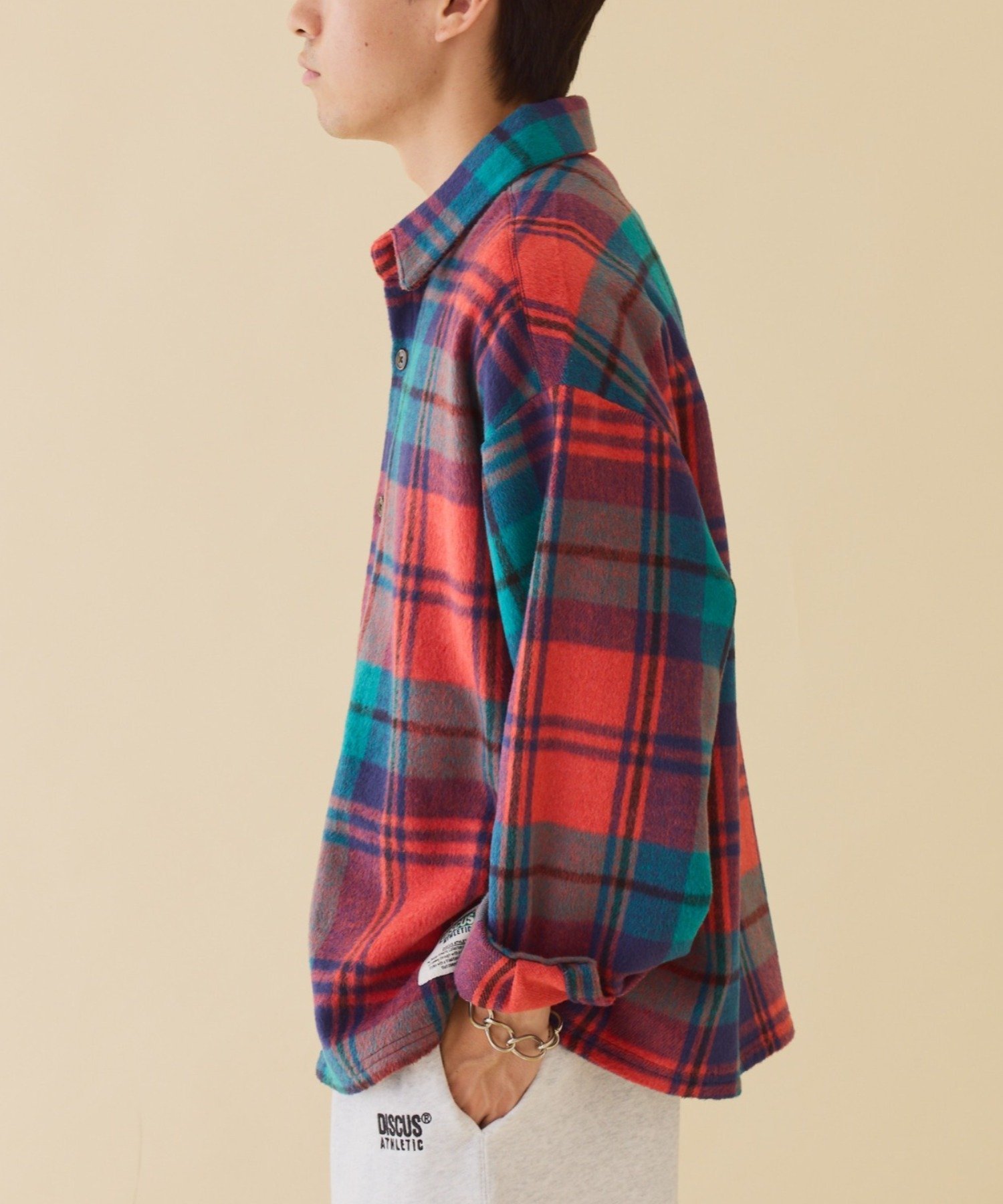 CIAOPANIC TYPY｜【DISCUS】シャギーチェックシャツジャケット