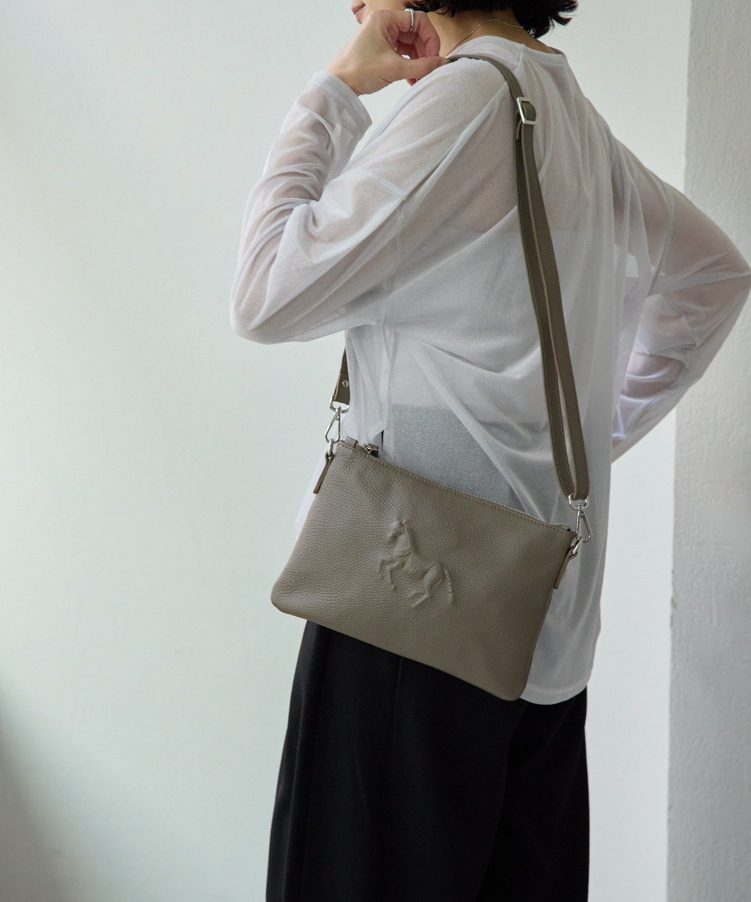 楽天市場】ear papillonner バッグ（カラーグレー）（レディースバッグ