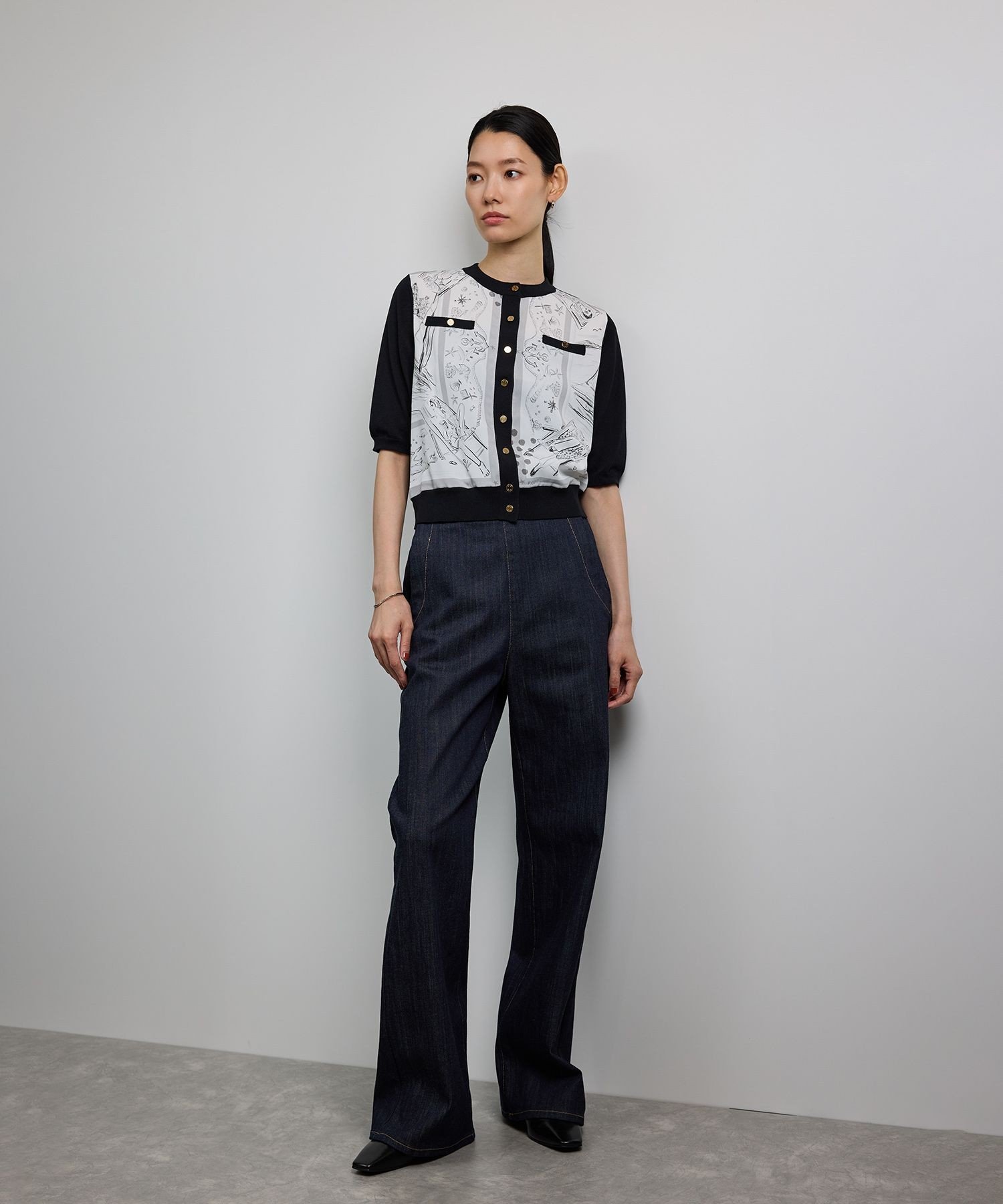 ROPE'｜【洗える】【YUKO SAEKI for ROPE'・コラボ】スカーフ柄