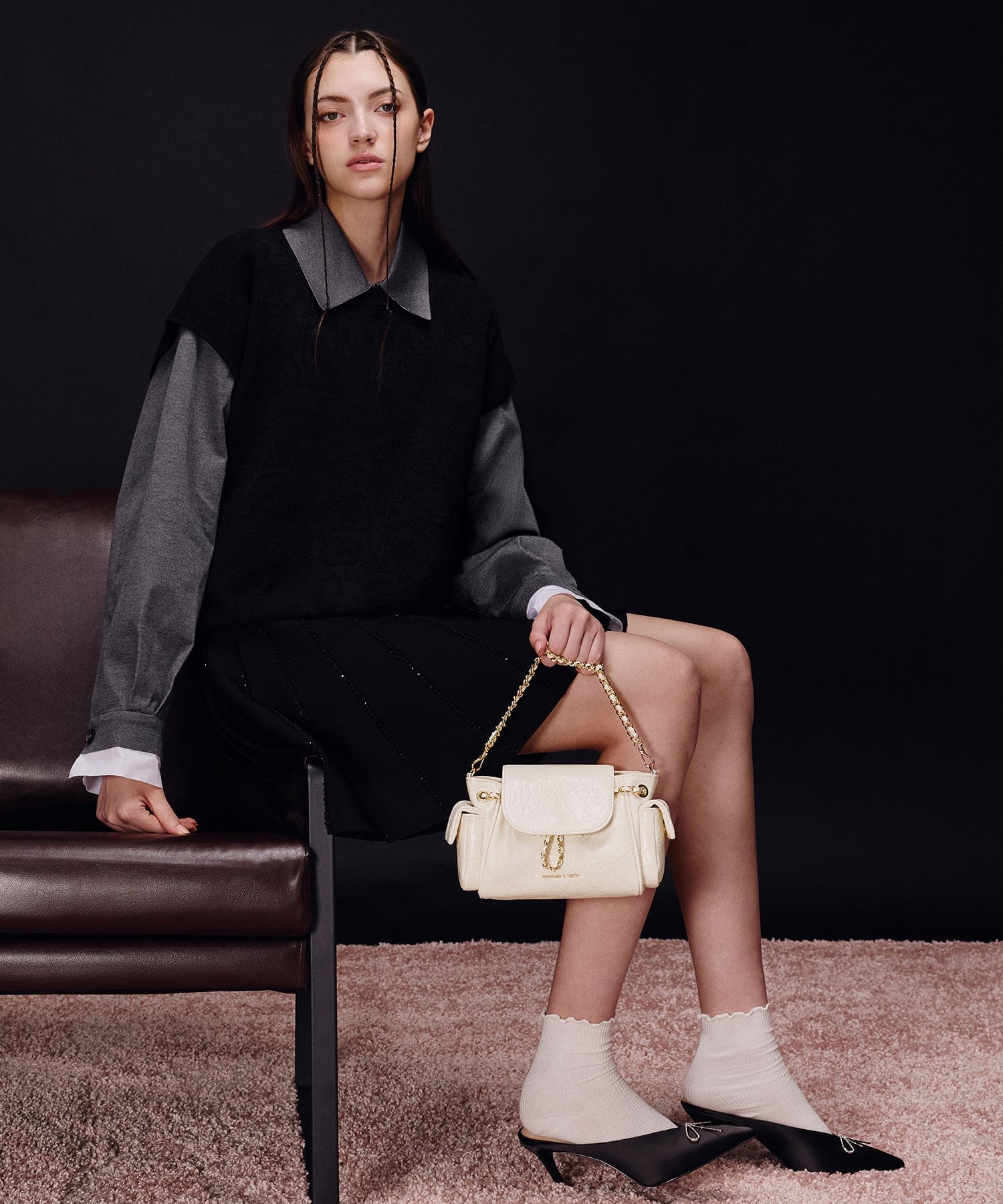 CHARLES & KEITH｜Duo ドゥオ ツーウェイフロントフラップバックパック