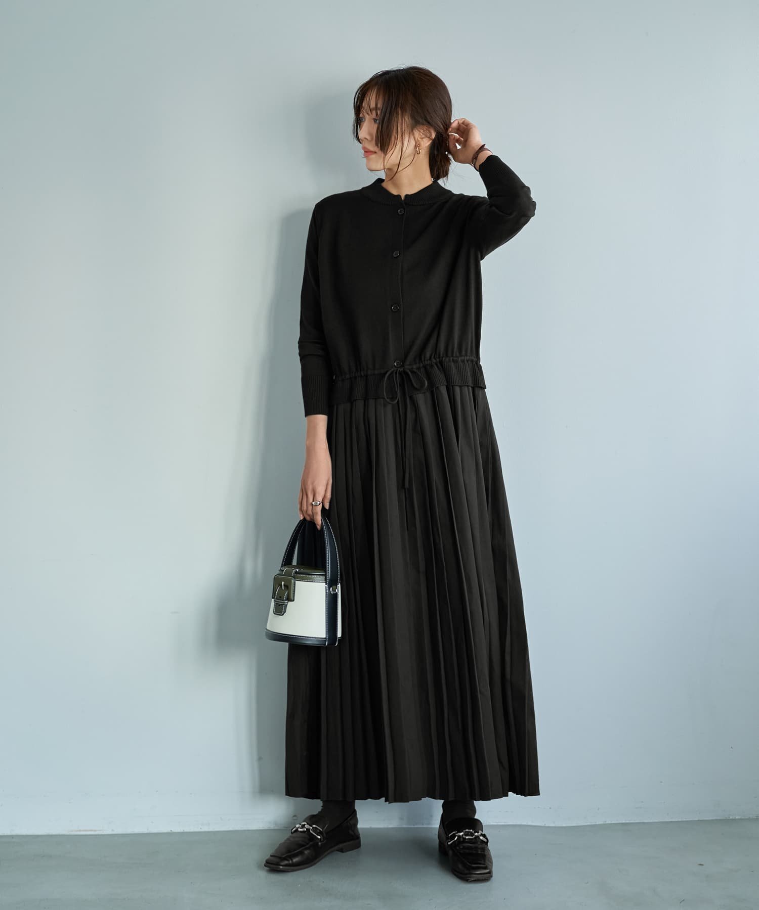 STYLE DELI｜プリーツスカートドッキングワンピース | Rakuten Fashion