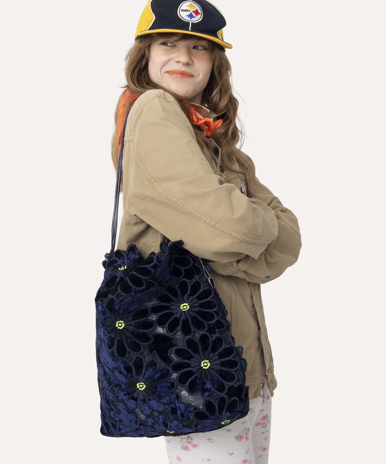 CASSELINI｜HEY! Mrs ROSE(ヘイ!ミセスローズ)ベロアフラワーTOTE