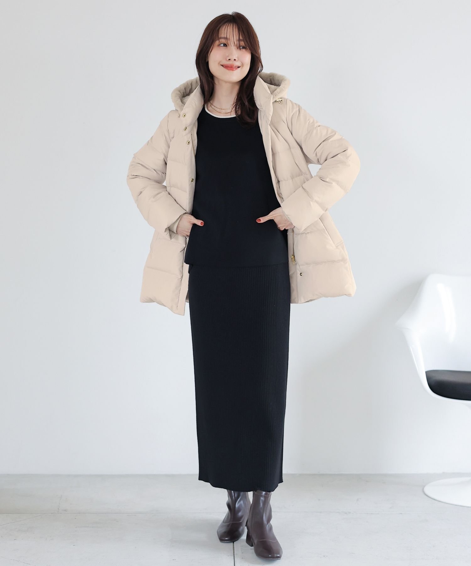 GLOBAL WORK｜ウツクシルエット撥水ダウンコート/115515 | Rakuten