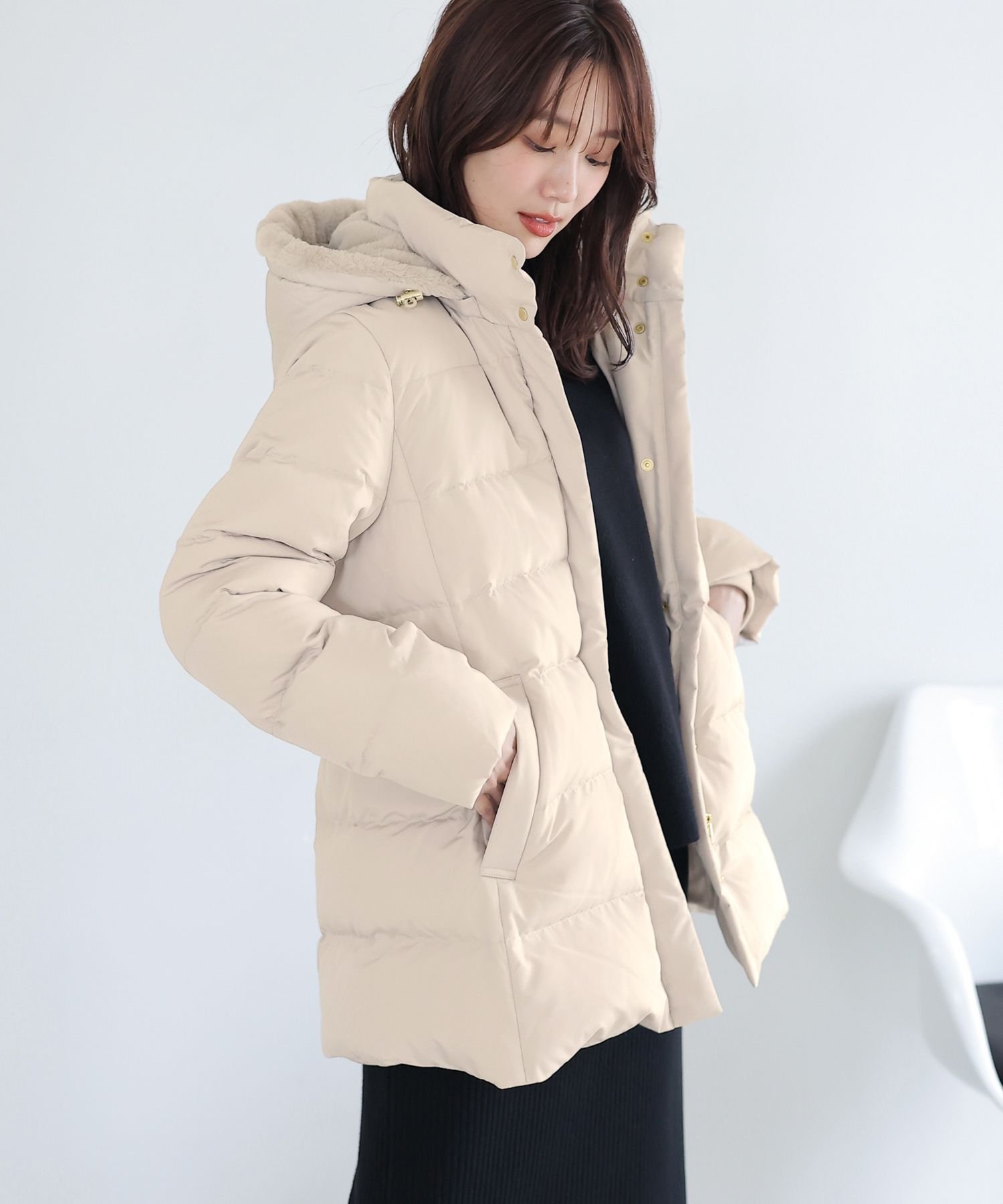 GLOBAL WORK｜ウツクシルエット撥水ダウンコート/115515 | Rakuten