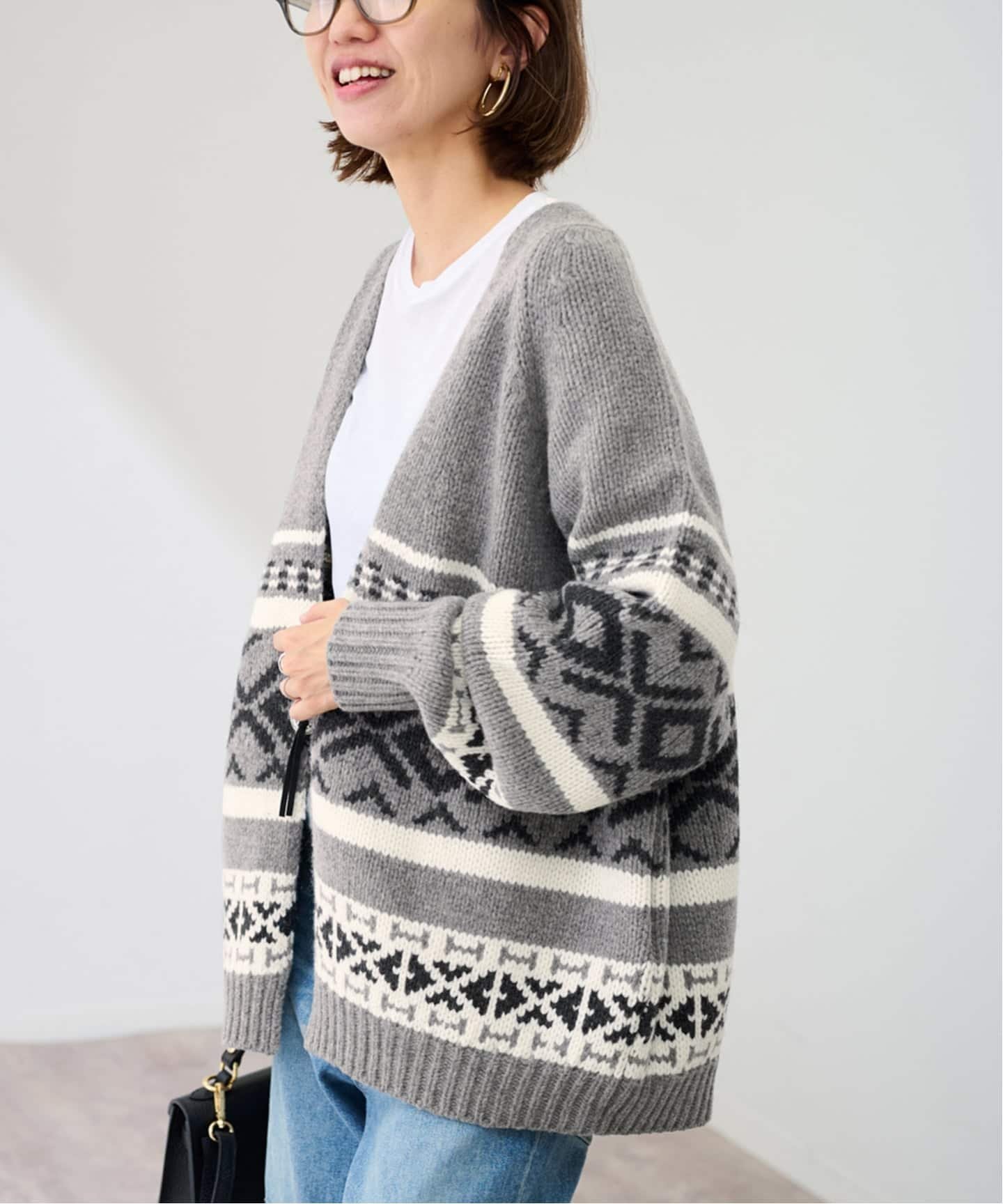 FRAMeWORK｜ジャガードカーディガン | Rakuten Fashion(楽天