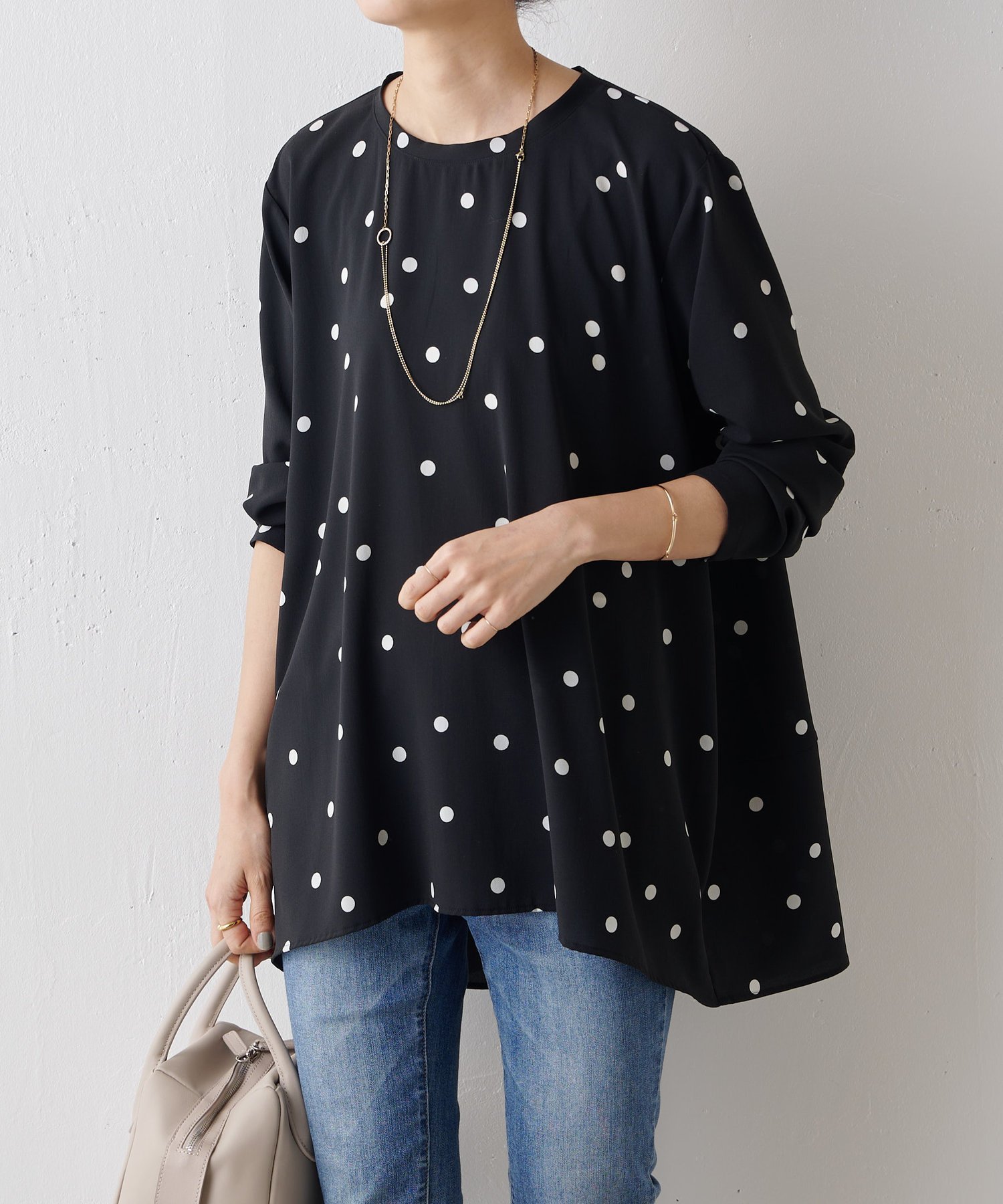 BEARDSLEY｜《LIVETART》後ろドレープ Tブラウス | Rakuten Fashion