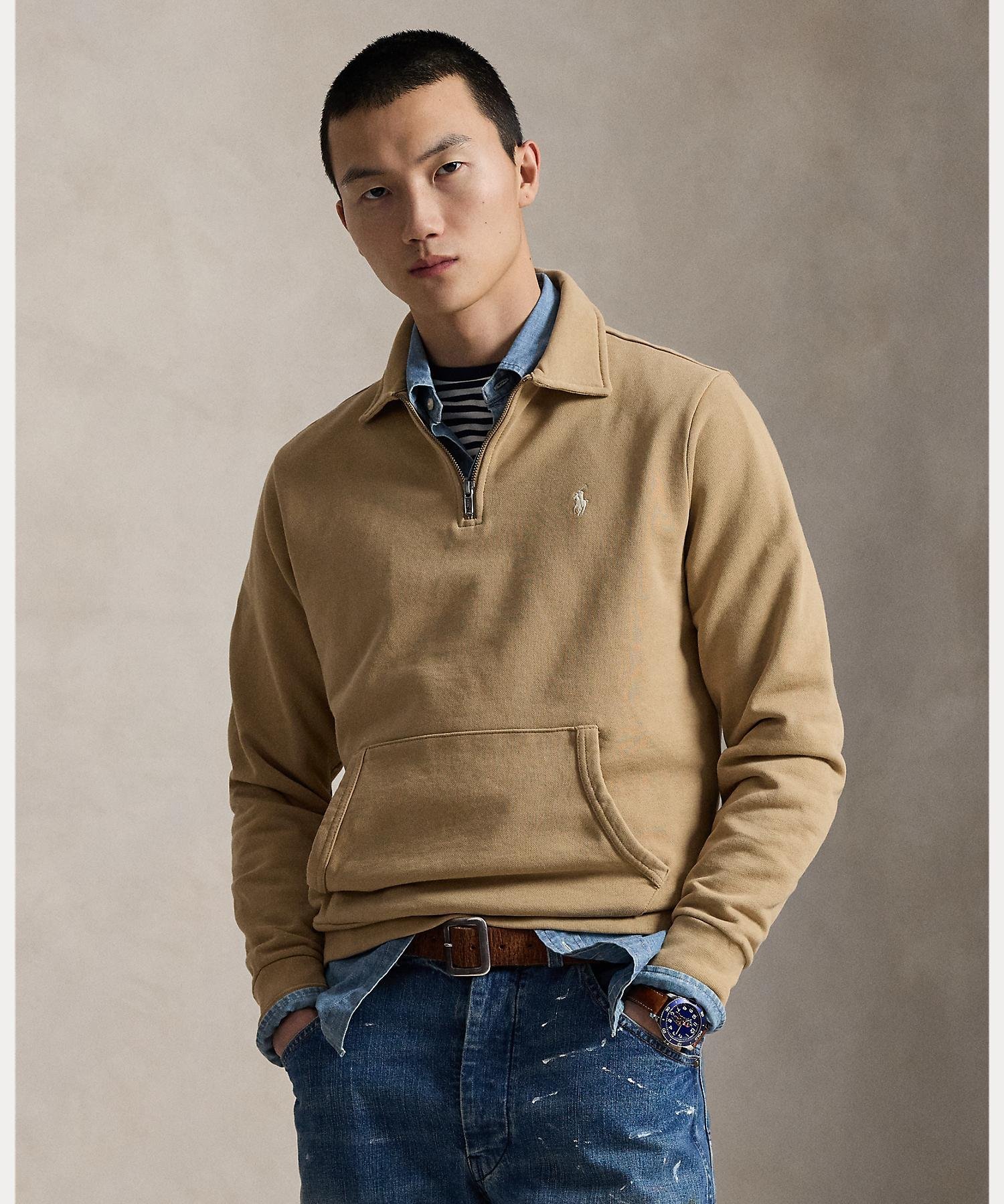 RALPH LAUREN｜ロゴバック フリース クォータージップ スウェット