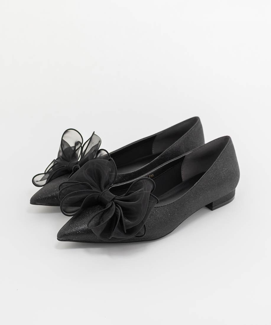 RANDA｜2WAY リボンラメフラットパンプス | Rakuten Fashion(楽天