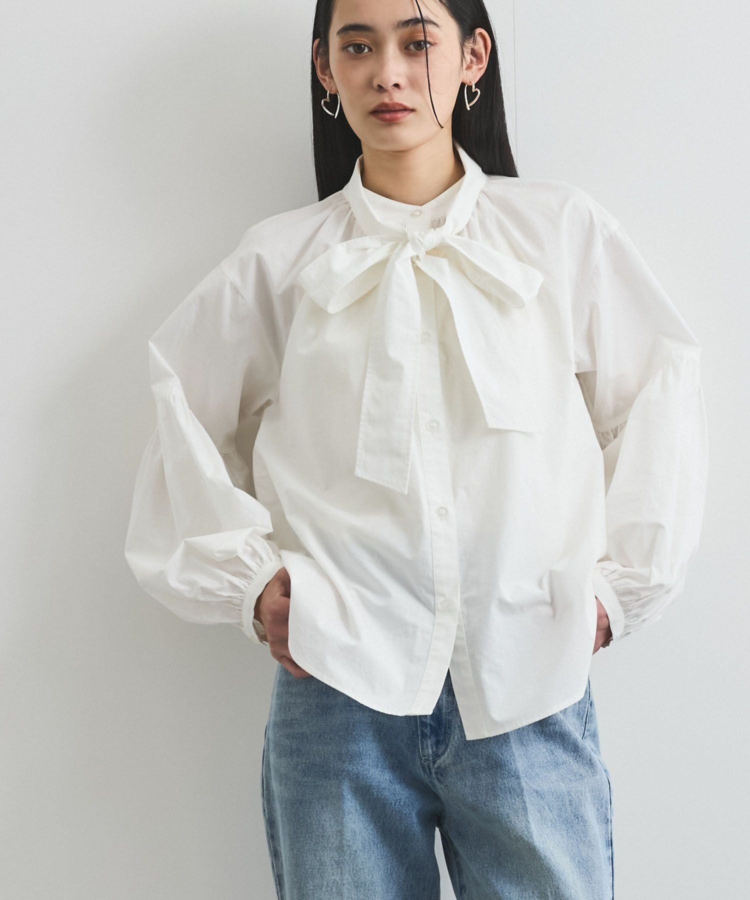 VIS｜【洗える】アソートボウタイブラウス(デニム&シャツ) | Rakuten