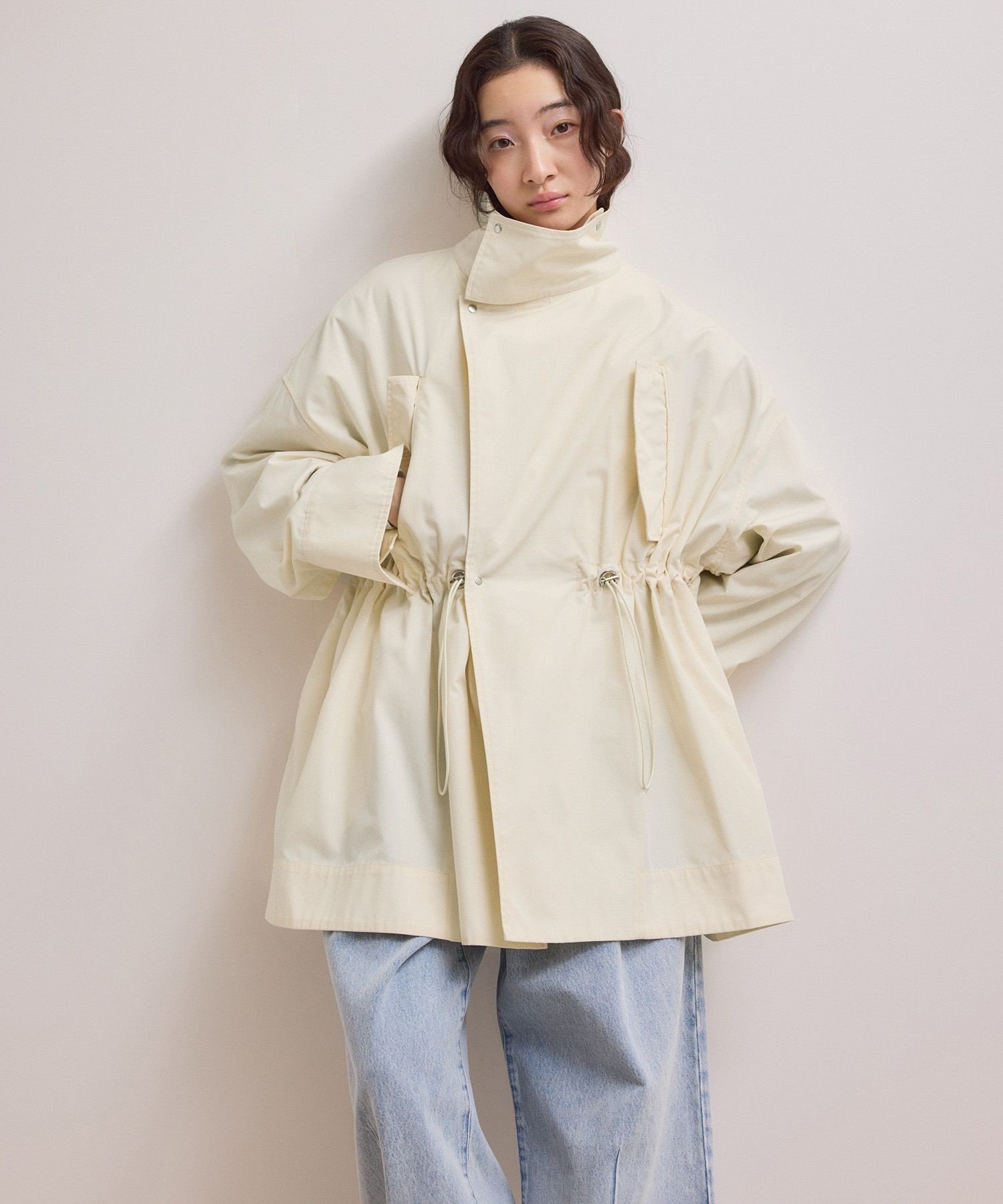 ADAM ET ROPE'｜【WEB限定】・【サステナブル】スタンドカラーハーフ