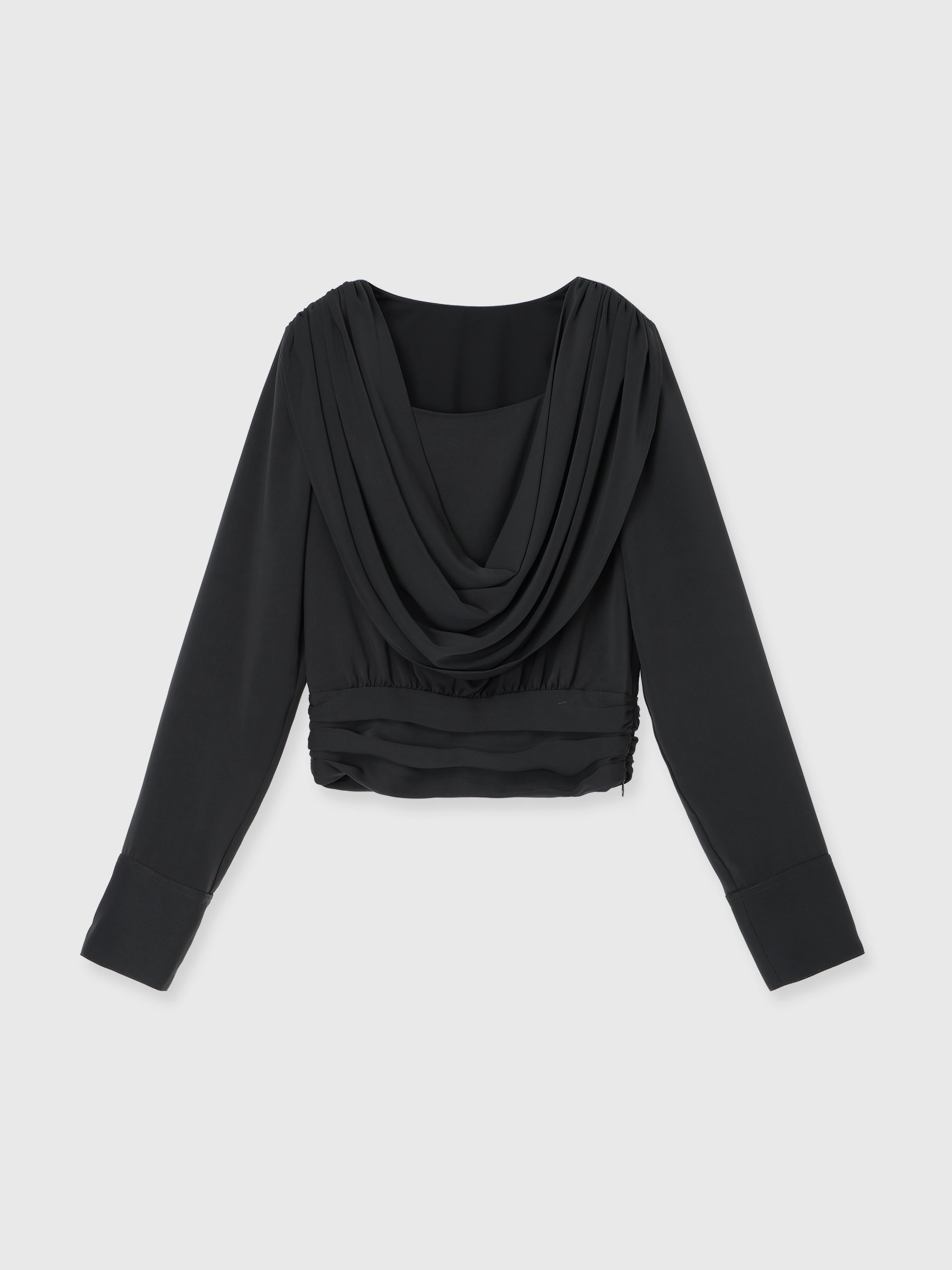 anuans｜パウダーサテンドレープトップス | Rakuten Fashion(楽天