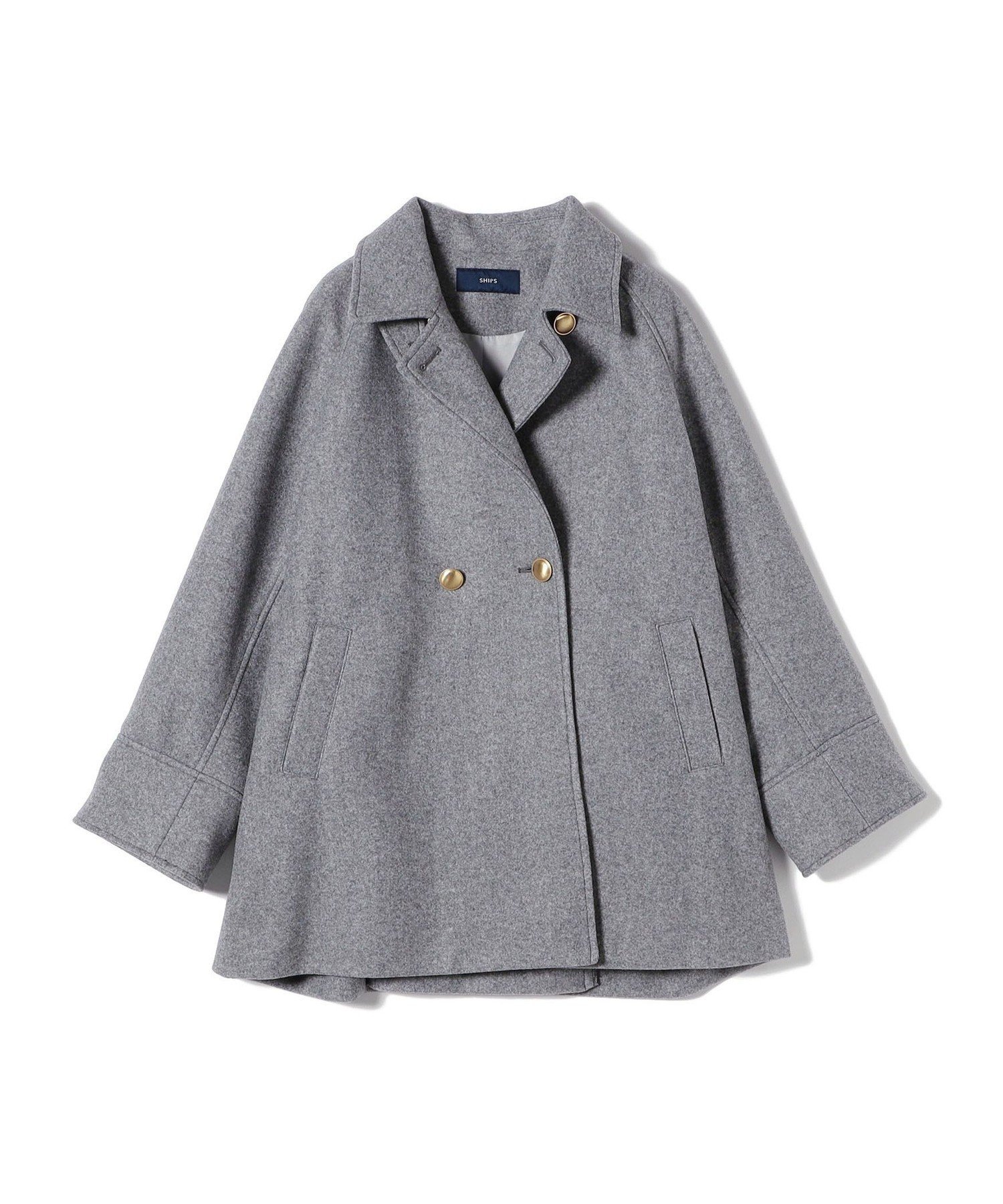 ウール ライク ジャージー メルトン 2WAY Pコート SHIPS｜【WEB限定】<手洗い可能>ウール ライク ジャージー メルトン