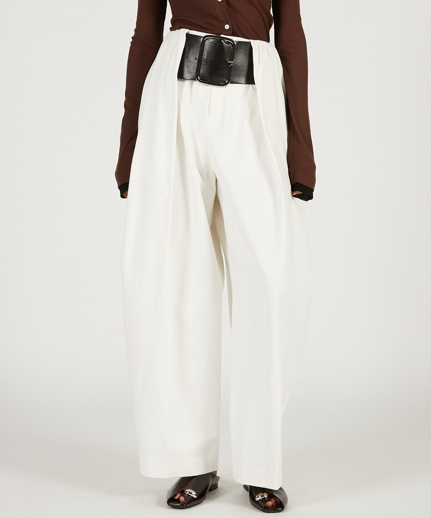 PRANK PROJECT｜ハイウエストベルトタックパンツ / High-Waist Belted