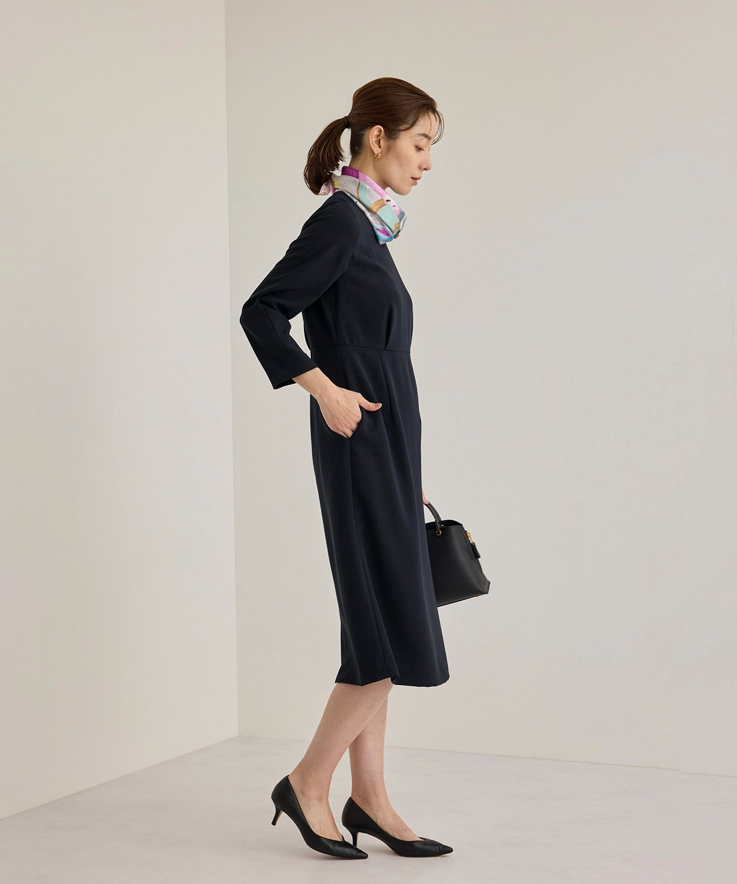 ROPE'｜トリアセダブルクロスウエストコンシャスワンピース | Rakuten