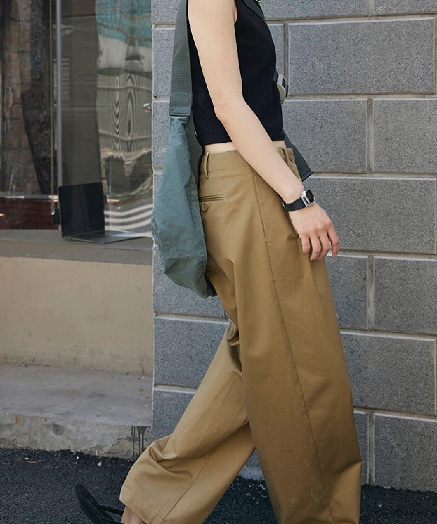 SMILE ORCHID｜タック入りワイドチノパン | Rakuten Fashion(楽天