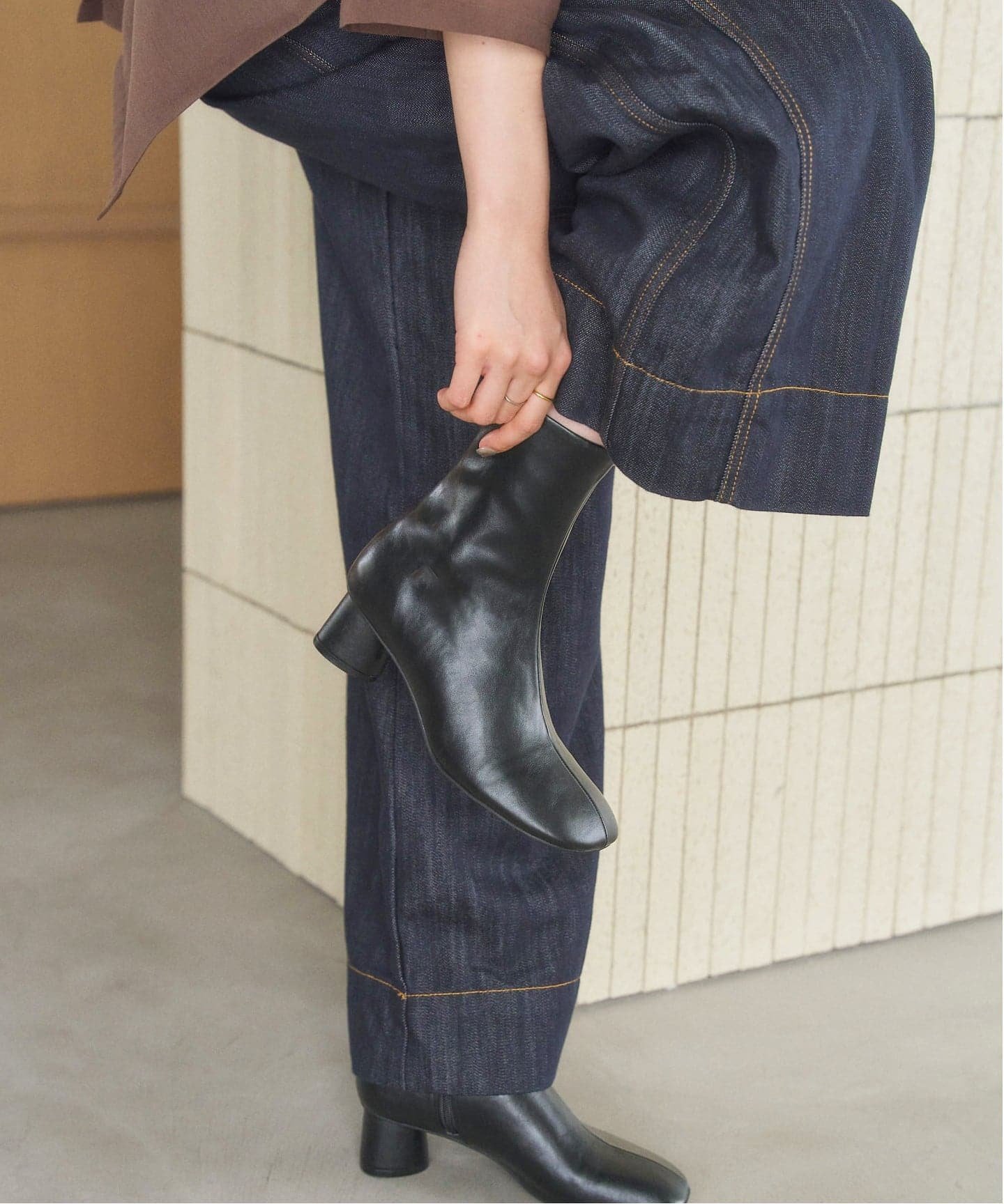 LE TALON｜《追加》4.5cmオブリークショートブーツ | Rakuten Fashion