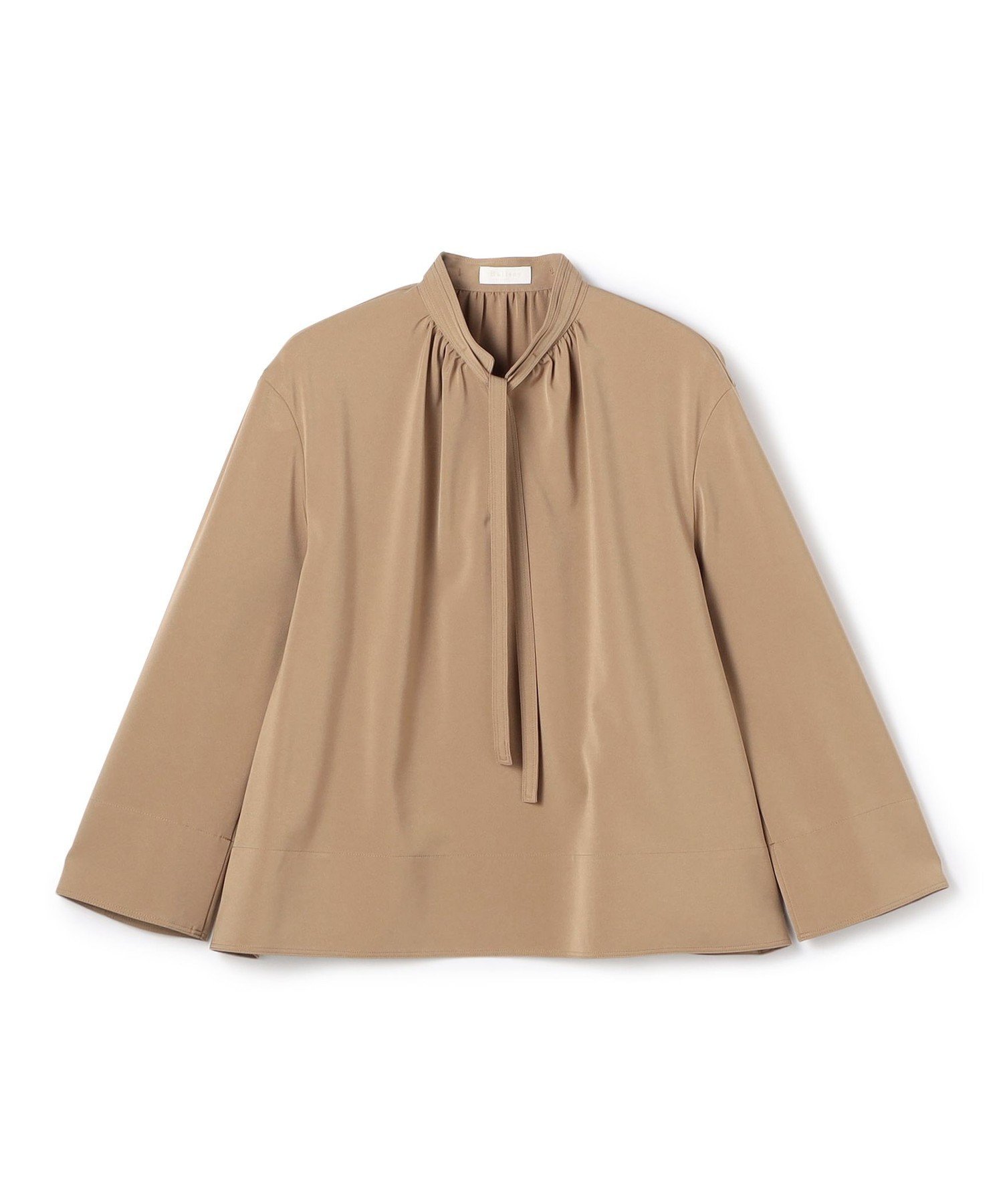 TOMORROWLAND｜2-wayストレッチ タイ付きスタンドカラーブラウス