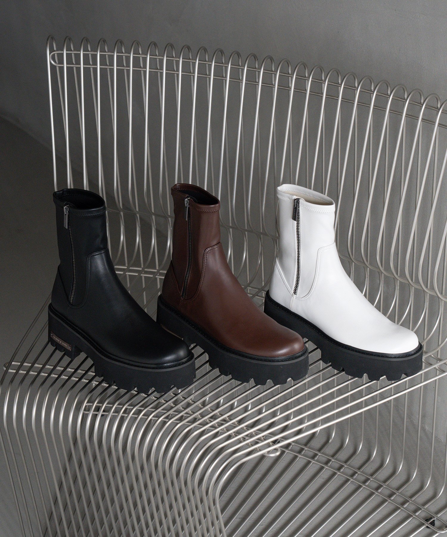 CHARLES & KEITH｜サイドジップ アンクルブーツ | Rakuten Fashion