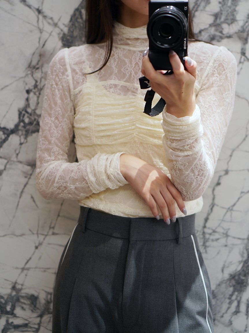 SNIDEL｜【Chacott】レースシアーTOPS | Rakuten Fashion(楽天