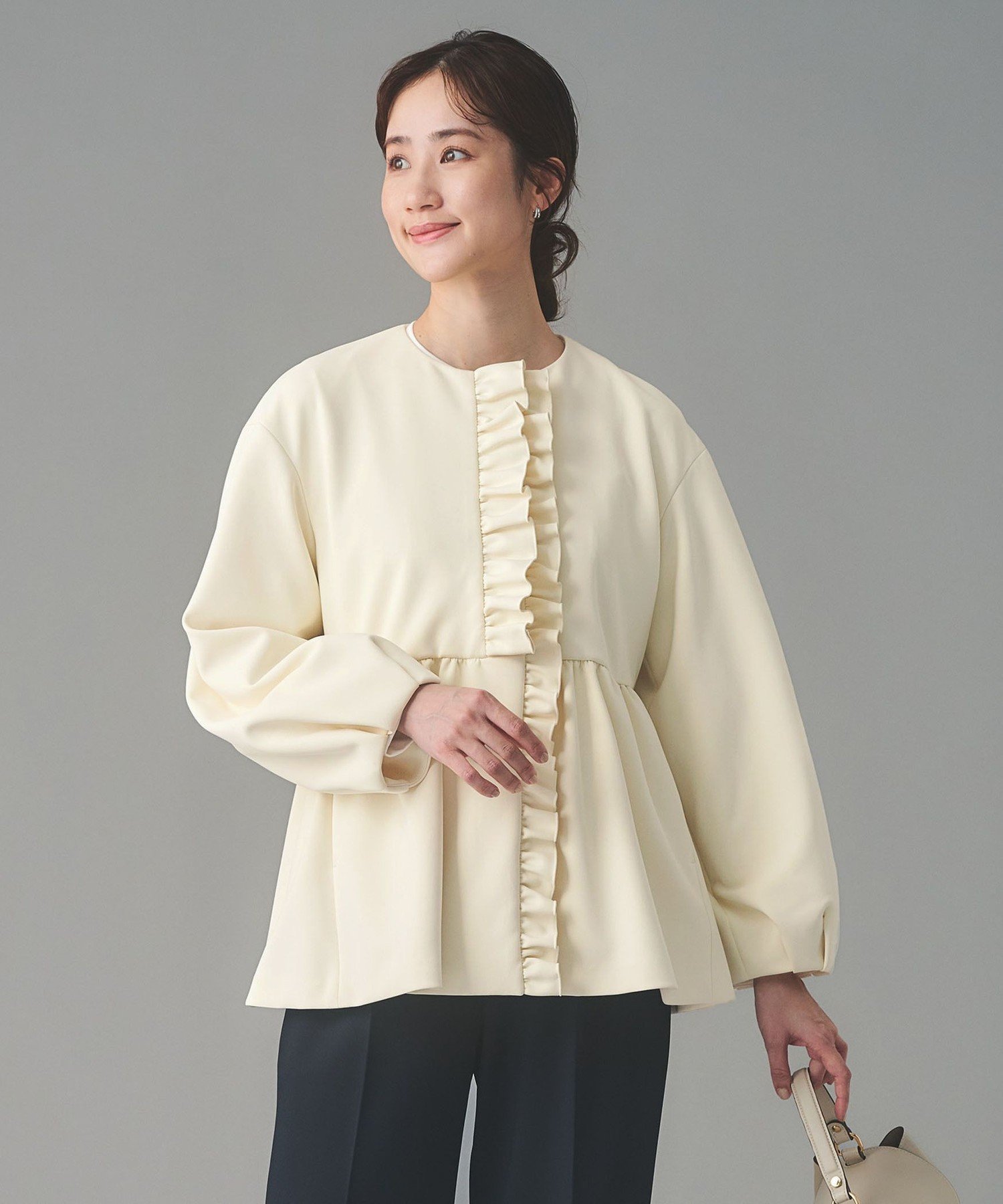 UNITED ARROWS｜SPONGY フリル ペプラム ジャケット | Rakuten Fashion