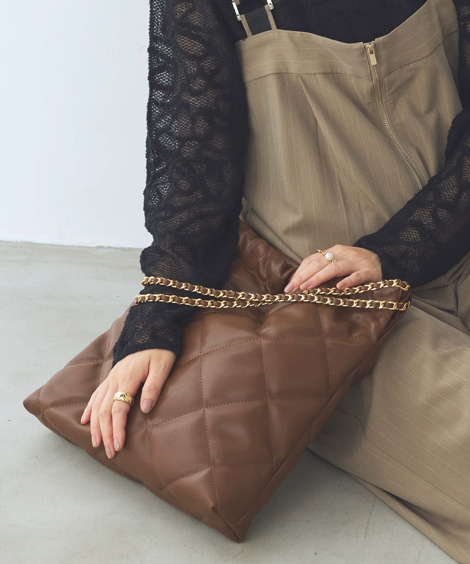 Gready Brilliant｜PUキルティングトートバッグ | Rakuten Fashion