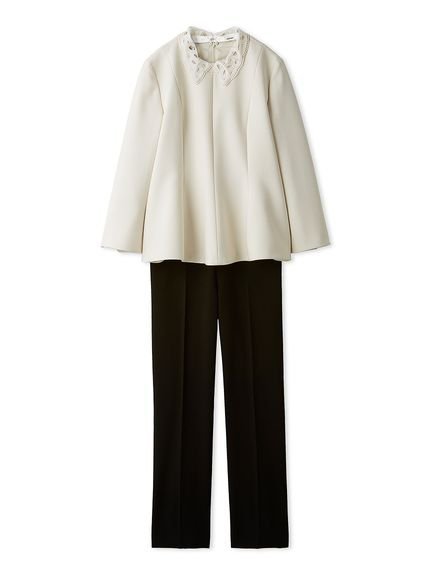 Mila Owen｜【セットアイテム】2wayレースカラーペプラムSET UP