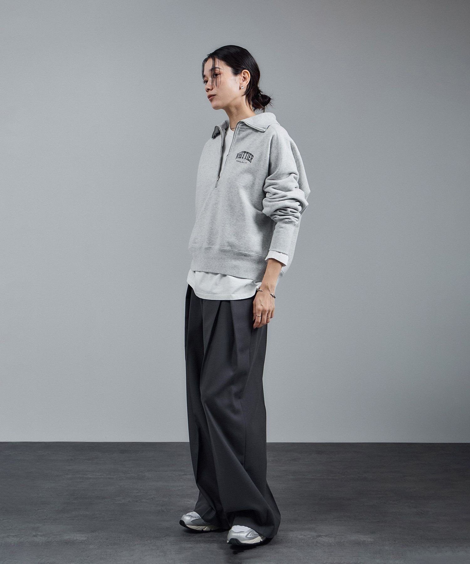 SALON adam et rope'｜【WEB限定】ビンテージライクハーフジップ