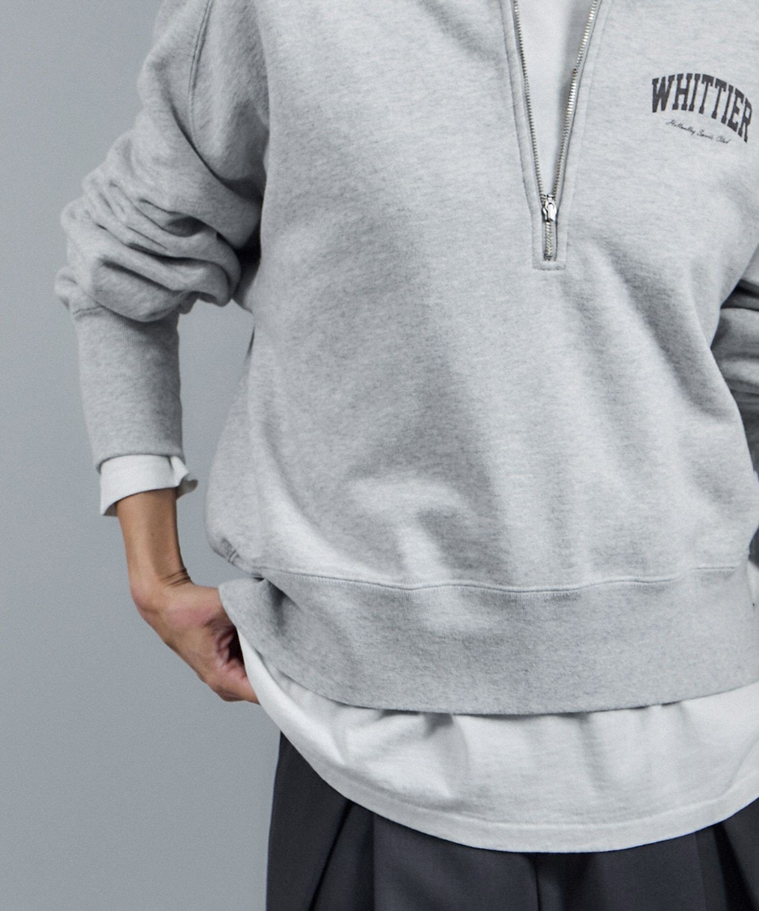 SALON adam et rope'｜【WEB限定】ビンテージライクハーフジップ