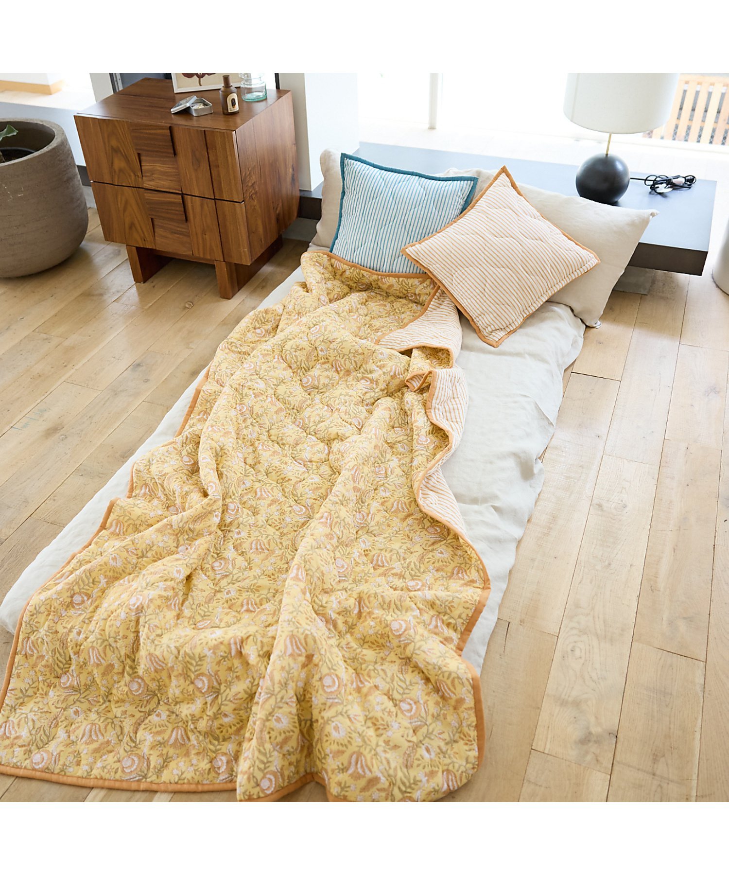 collex｜ブロックプリント キルトブランケット 140*200 | Rakuten