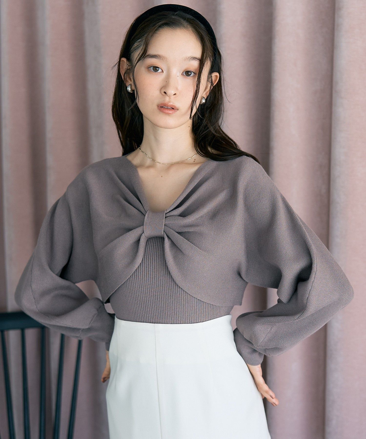 earth music&ecology｜【WEB限定】リボンニットアンサンブル | Rakuten