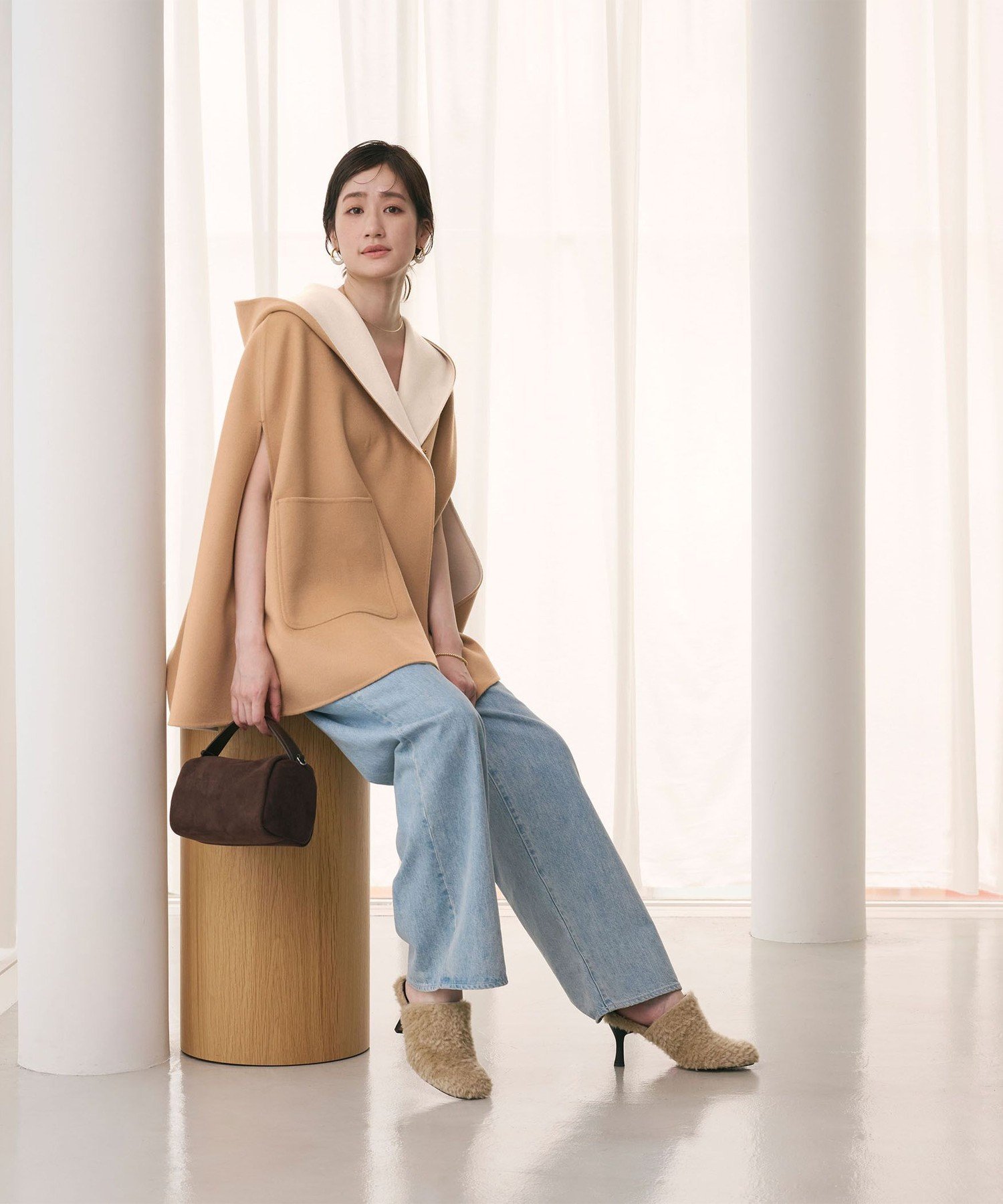 UNITED ARROWS｜バイカラー リバー フードケープ | Rakuten Fashion